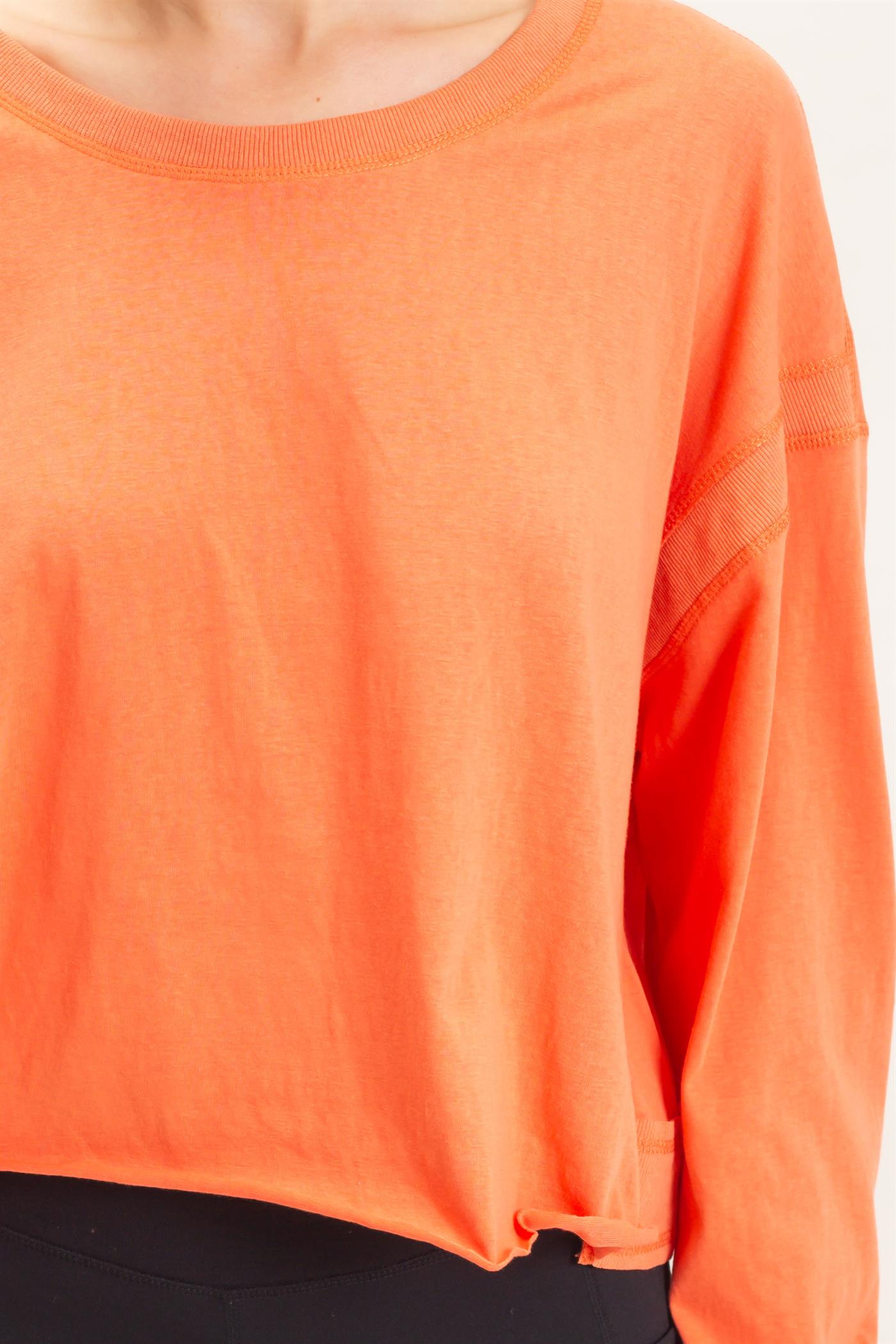 Wholesale Crew Neck Top Clothing Tops HF26C808 ORANGE HYFVE