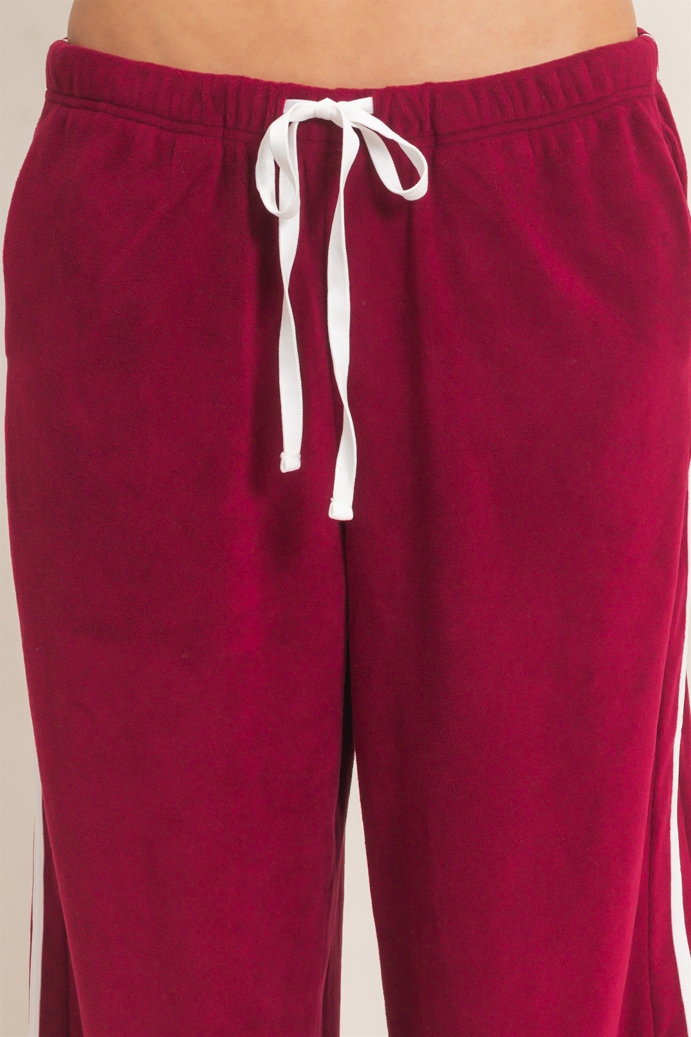 Wholesale Drawstring Waist Jogger Pants Joggers HF26E424-D BURGUNDY HYFVE