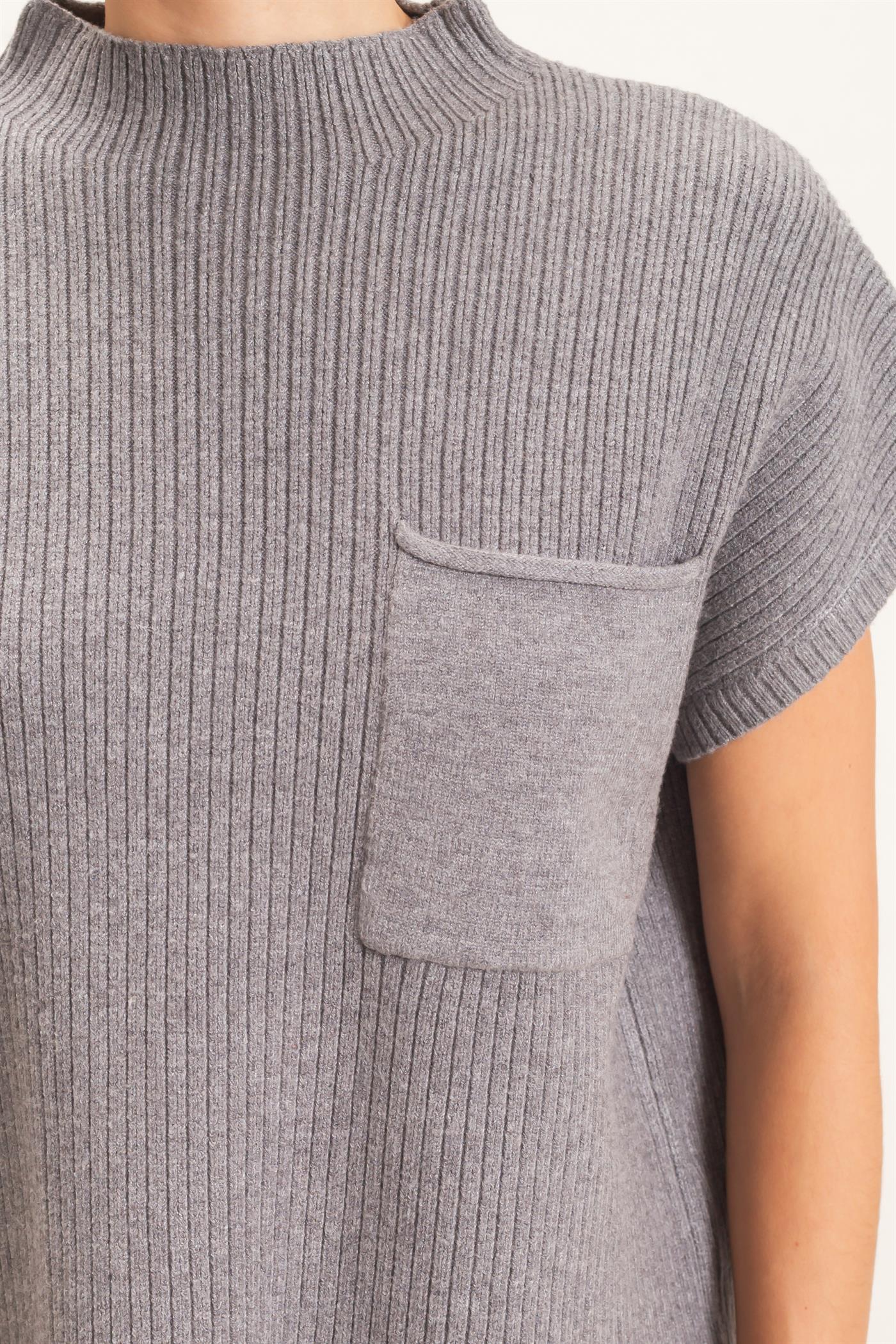 Wholesale Ribbed Dolman Sweater Sweaters HF26E835 GRAY HYFVE
