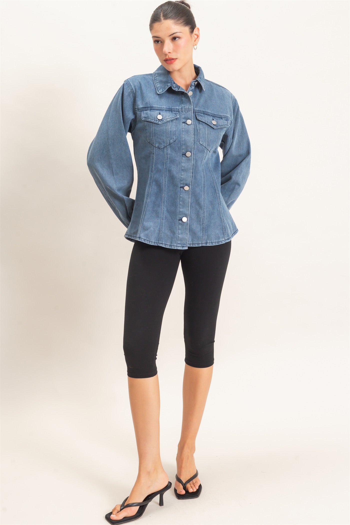 Wholesale Denim Jacket Coats & Jackets HF26C855 MEDIUM BLUE HYFVE