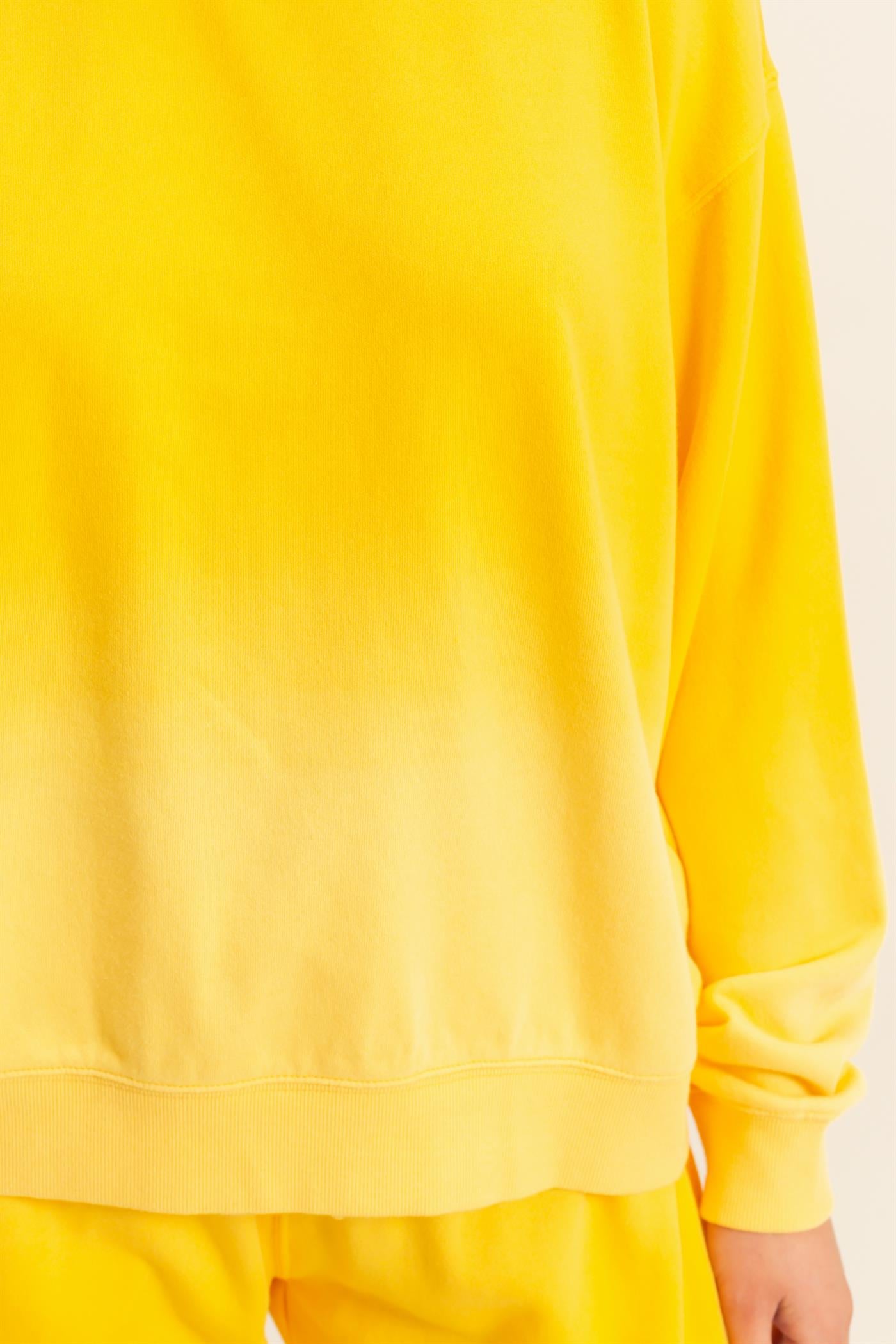 Wholesale Dip Dye Long Sleeve Sweatshirt Sweatshirts DZ25E070 SUNFLOWER DOUBLE ZERO
