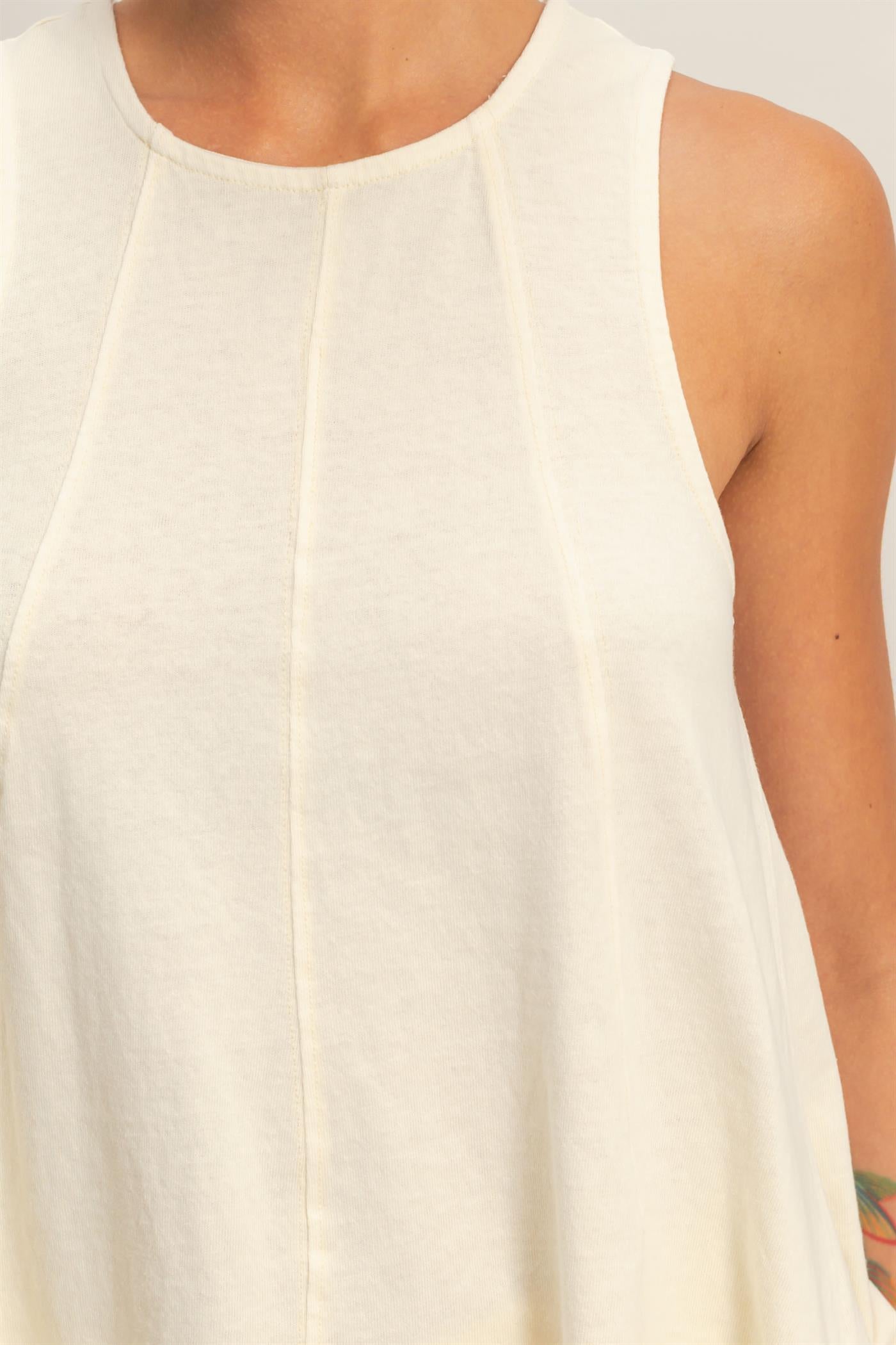 Wholesale Sleeveless Round Neck Top & Shorts Set Clothing DZ26C730-SET ALPACA DOUBLE ZERO