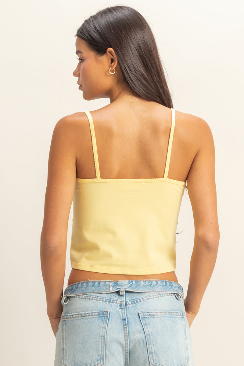 Wholesale Basic Cami Crop Top Clothing Tops DZ22C574 BUTTER HYFVE