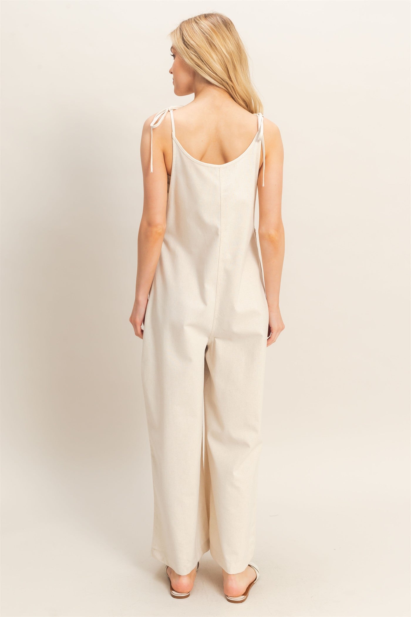 Wholesale Adjustable Strap Jumpsuit Clothing HF26A799 OATMEAL HYFVE