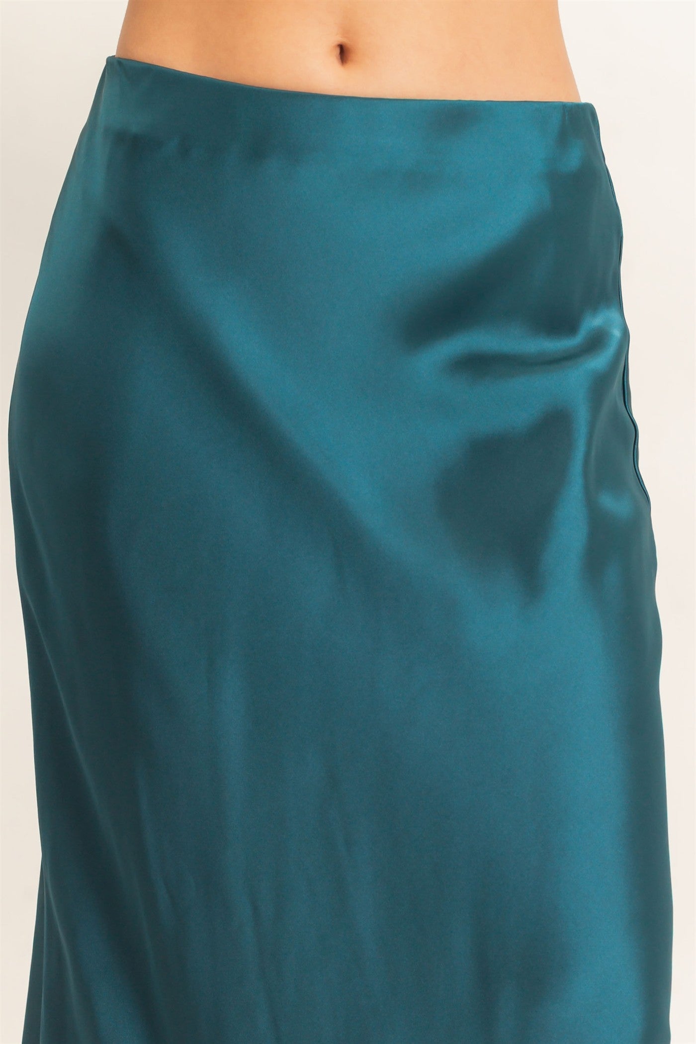 Wholesale Satin Maxi Skirt Skirts DZ26C970 DARK TEAL DOUBLE ZERO