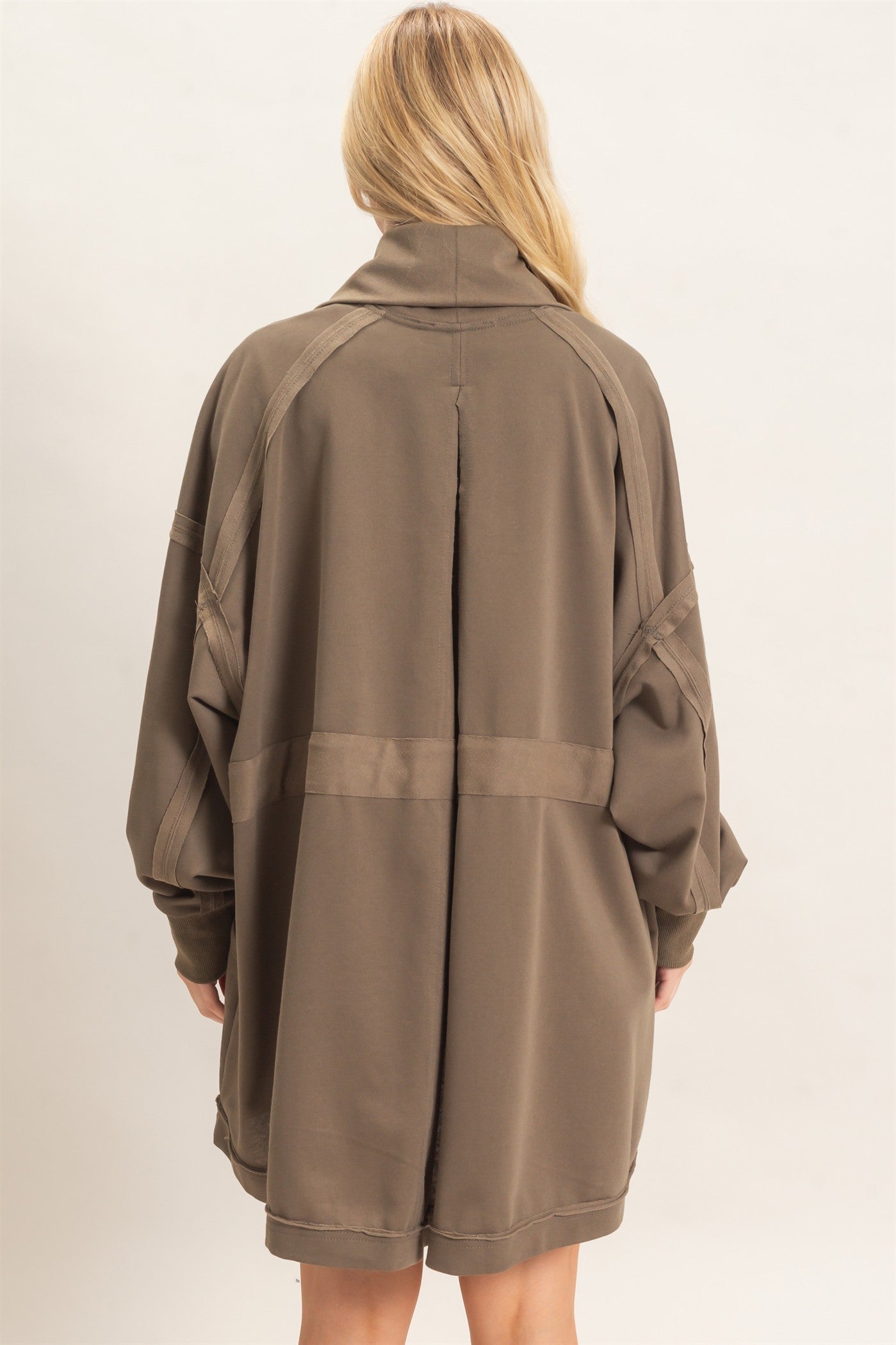 Wholesale Open Front Tie Waist Cardigan Cardigans HF26C778 OLIVE HYFVE