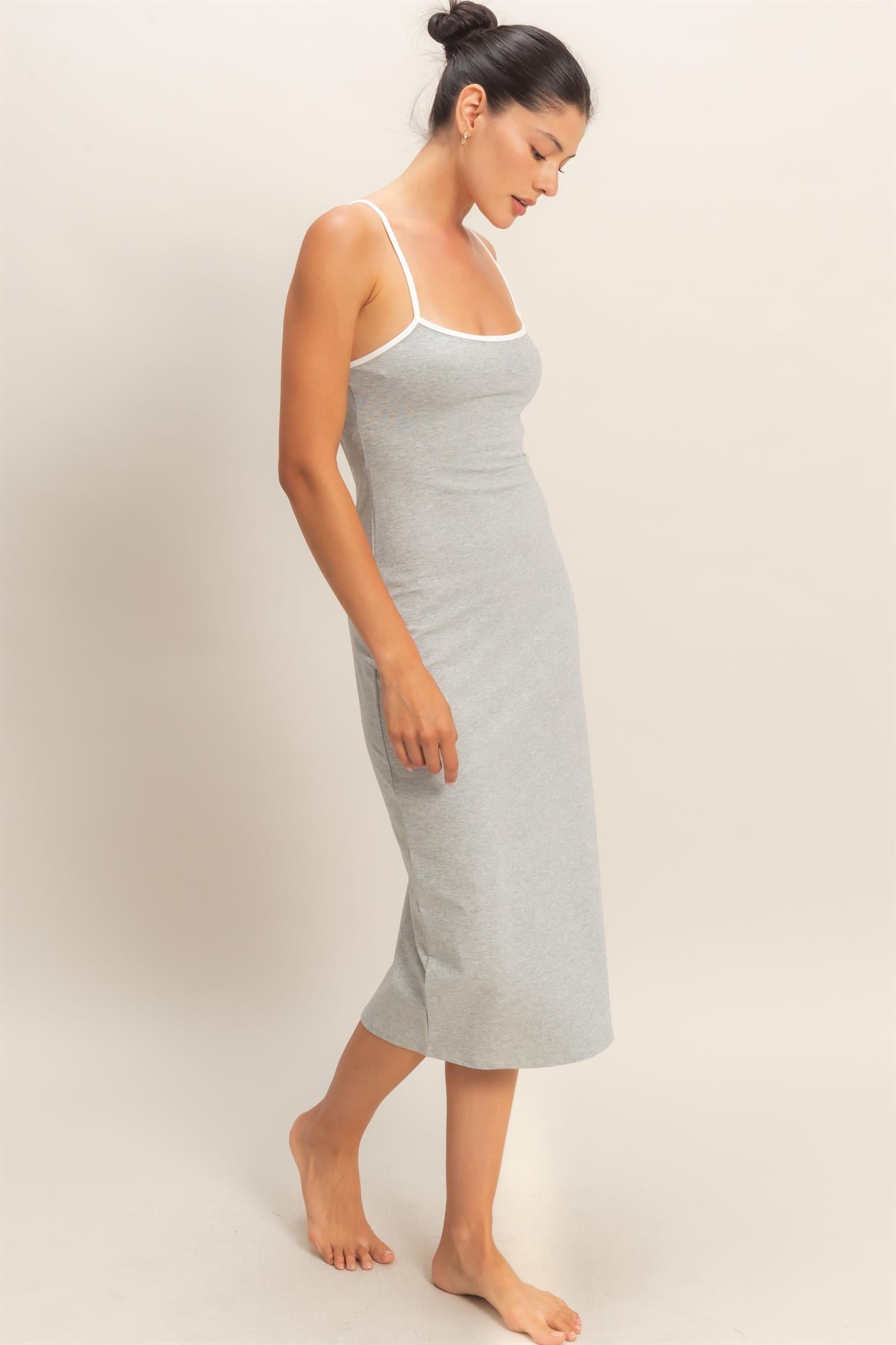 Wholesale Spaghetti Strap Bodycon Dress Dresses HF26A637 H.GRAY HYFVE