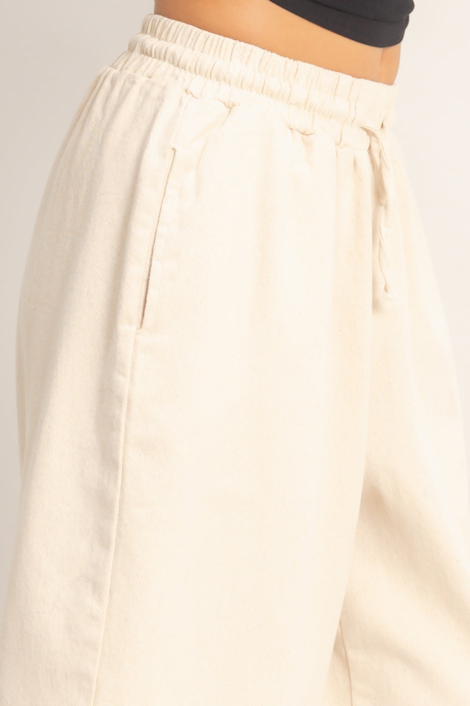 Wholesale Elastic Waistband Shorts Shorts HF26E445 OATMEAL HYFVE