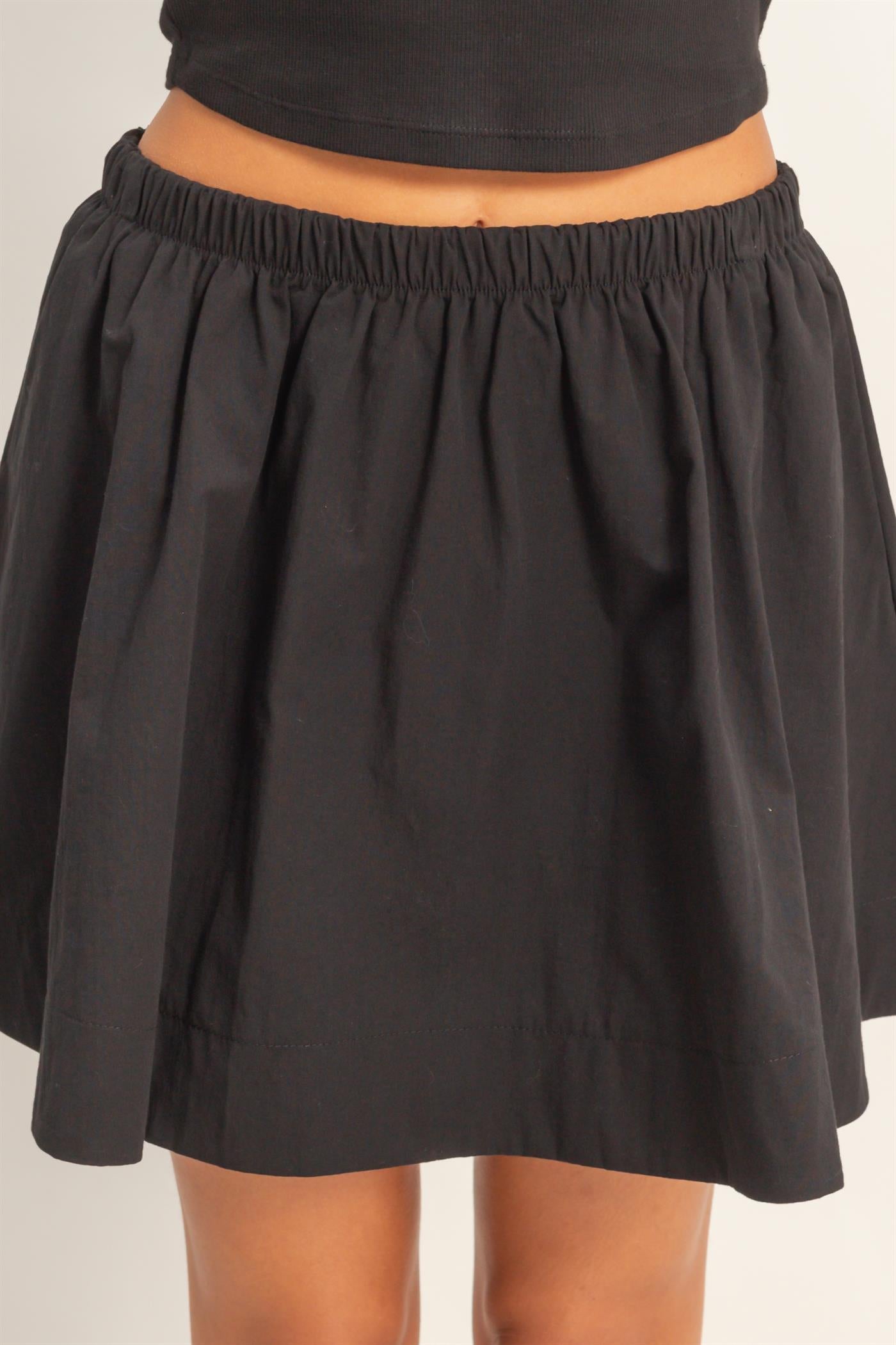 Wholesale Sleeveless Ribbed Top And Skirt Set Clothing DZ26C346-SET BLACK DOUBLE ZERO