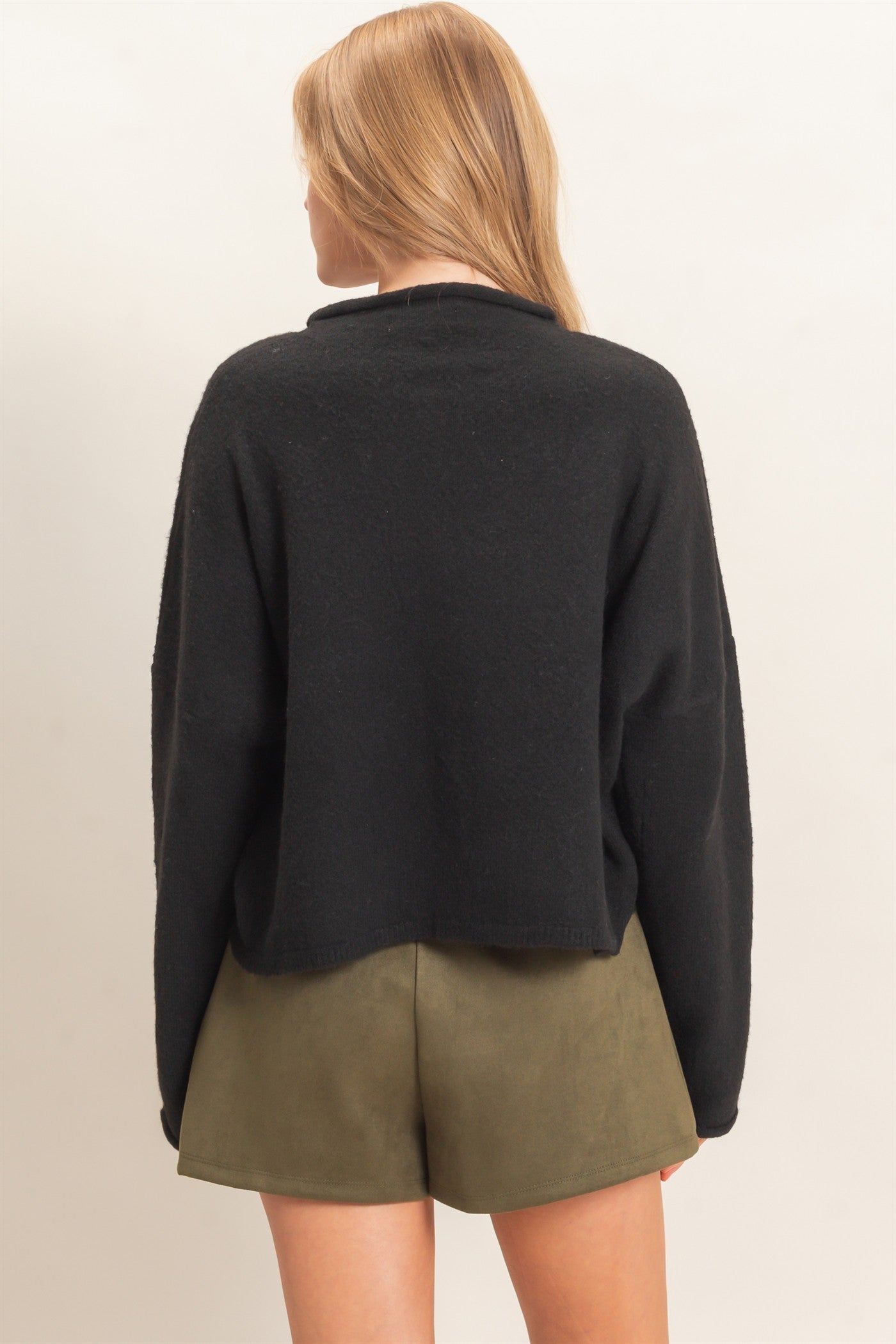 Wholesale Button-Up Collared Sweater Cardigan Cardigans HF26E039 BLACK HYFVE