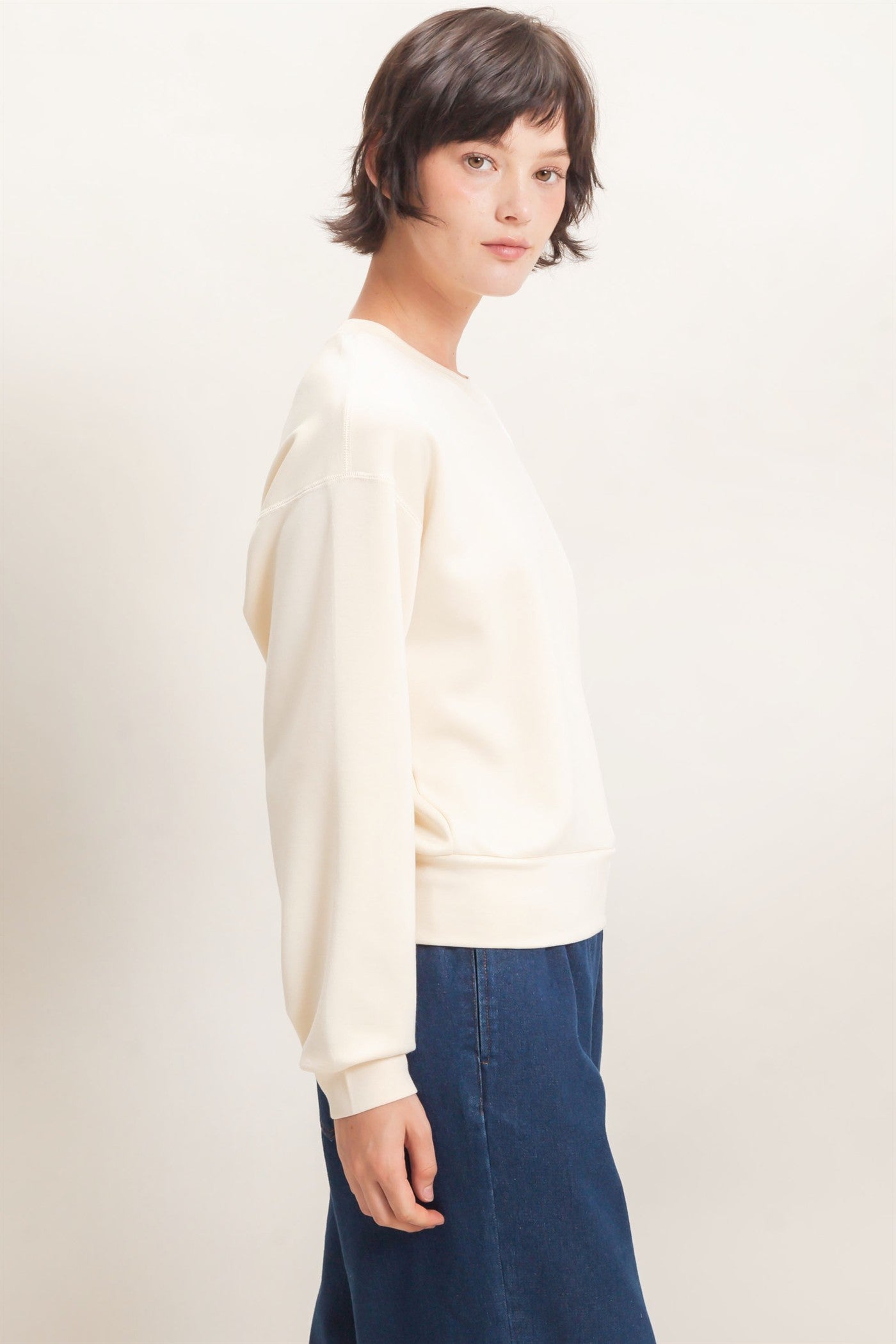 Wholesale Crew Neck Sweatshirt Sweatshirts DZ26C966 ALPACA DOUBLE ZERO