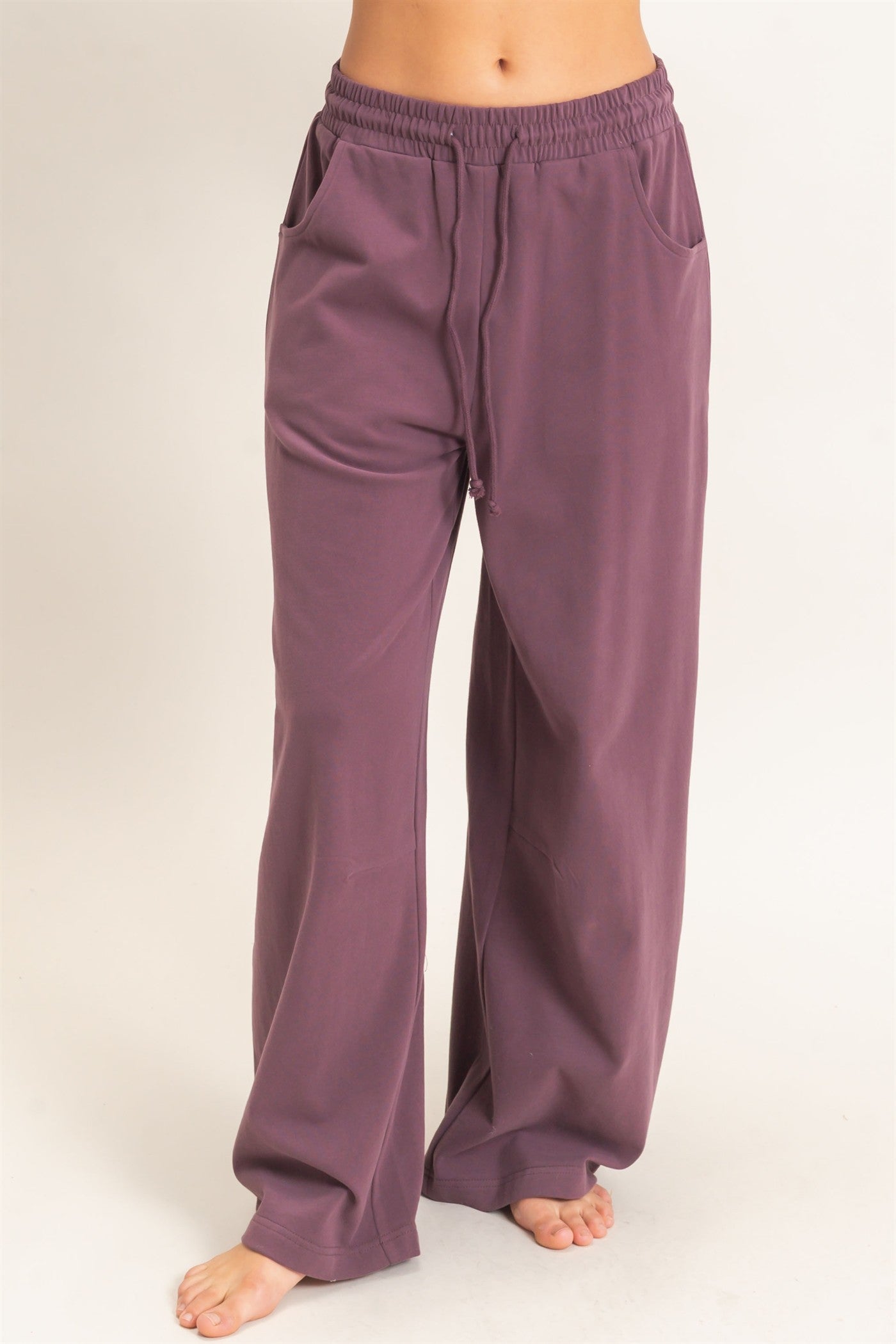 Wholesale Washed Barrel Sweatpants Pants DZ26E379 COCOA DOUBLE ZERO