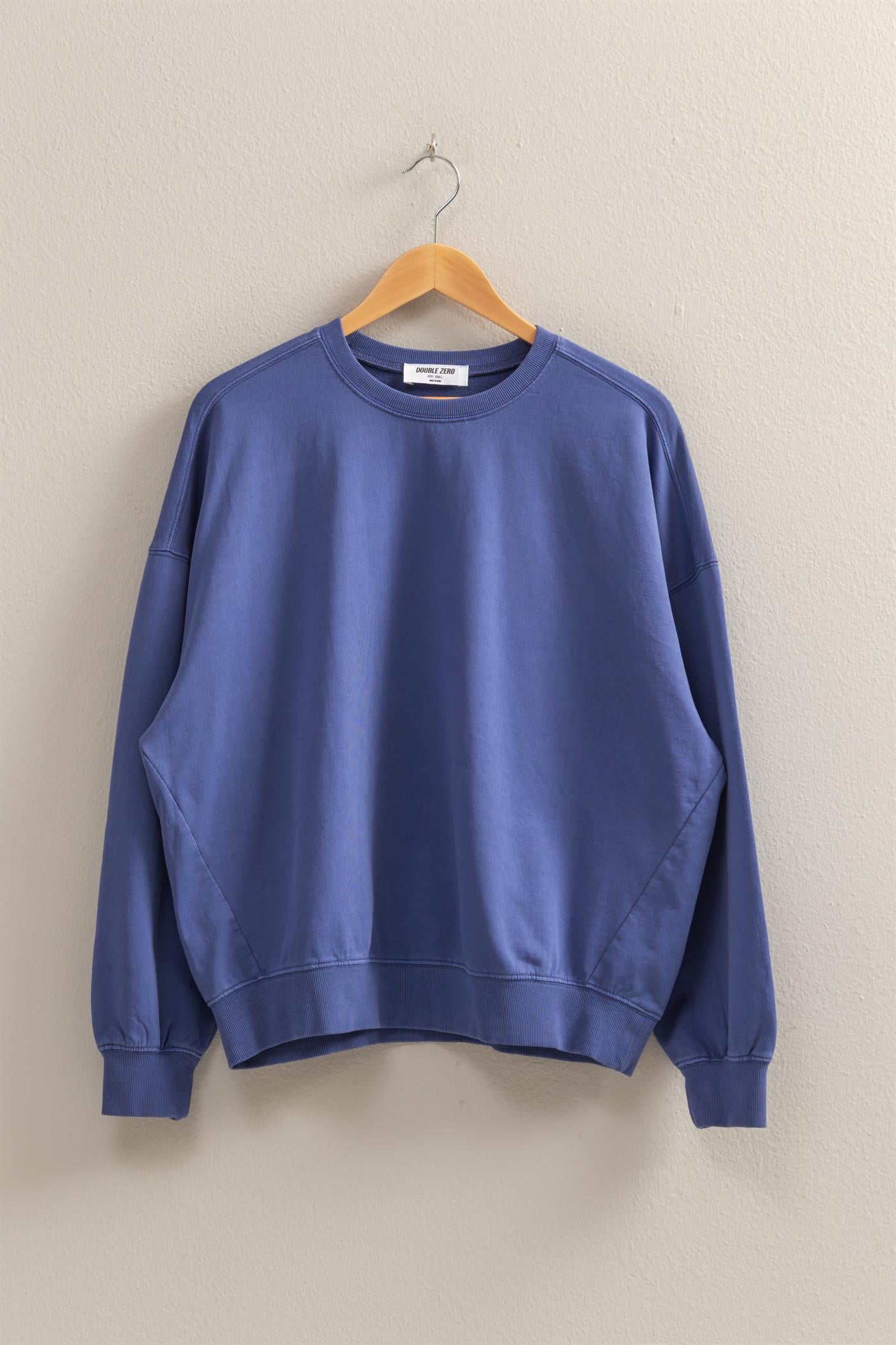 Wholesale Warm Long Sleeve French Terry Sweatshirt Sweatshirts DZ25C733 DUSTY INDIGO HYFVE
