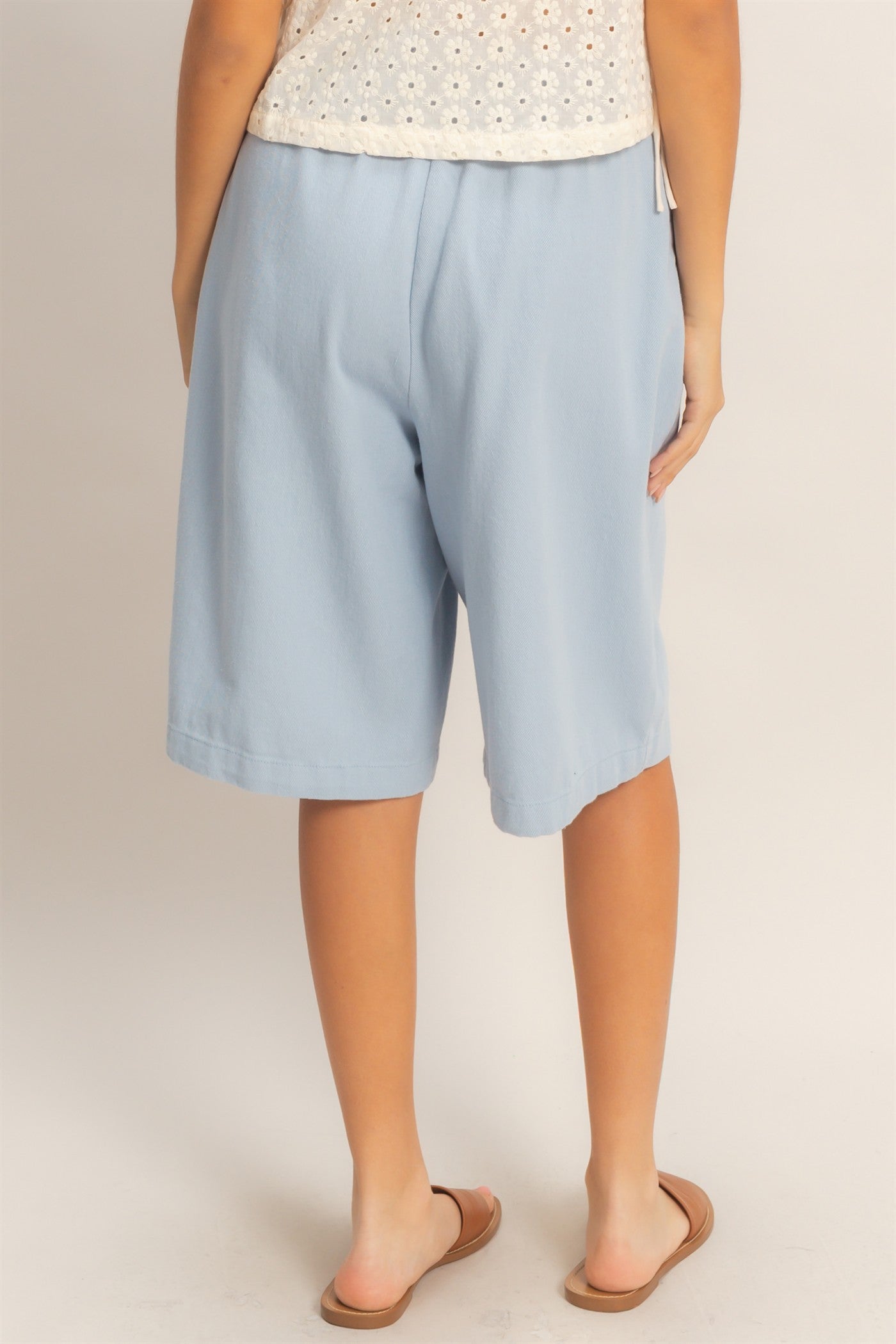 Wholesale Elastic Waistband Shorts Shorts HF26E445 LIGHT BLUE HYFVE