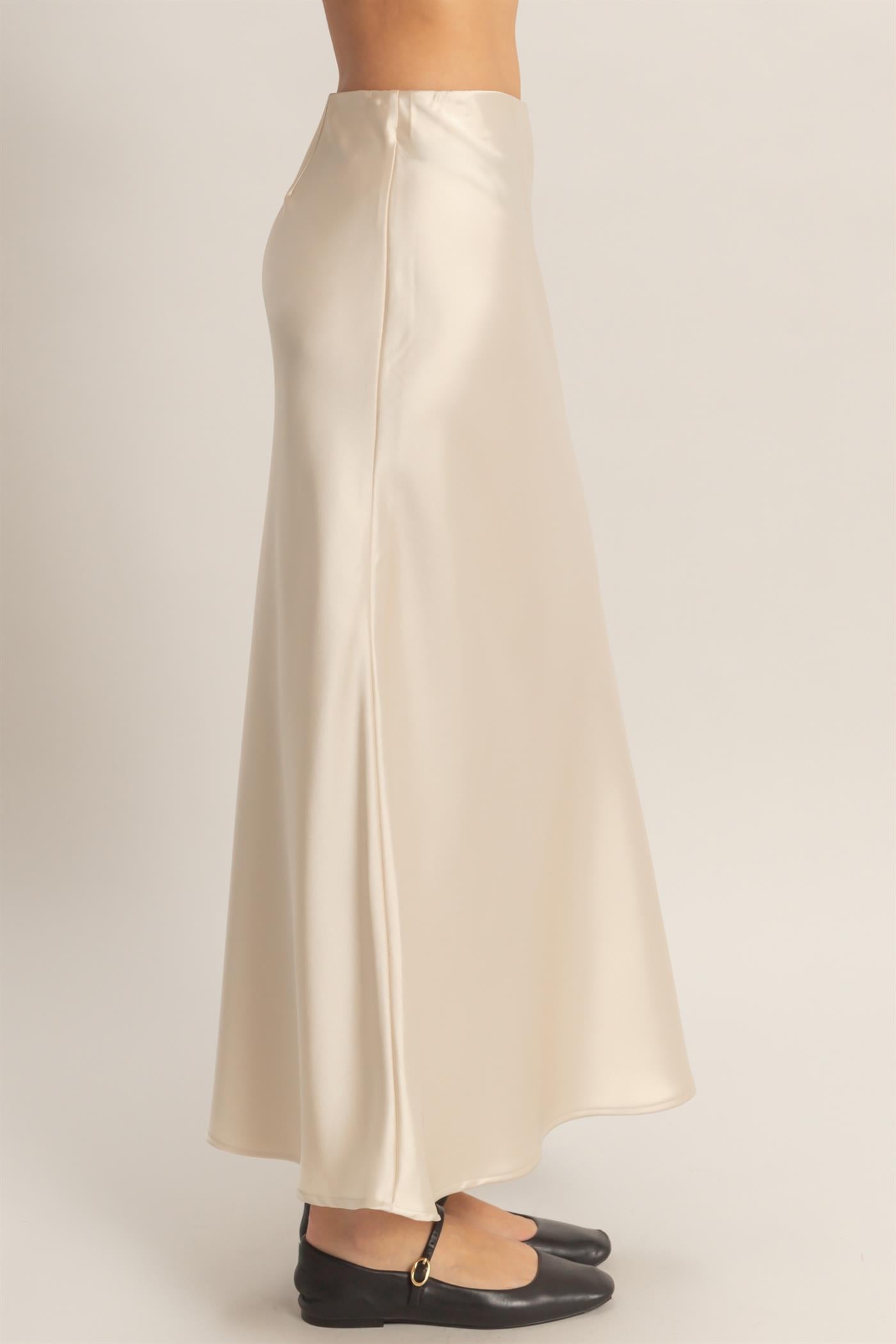 Wholesale Satin Midi Skirt Skirts DZ26A050 ALPACA DOUBLE ZERO