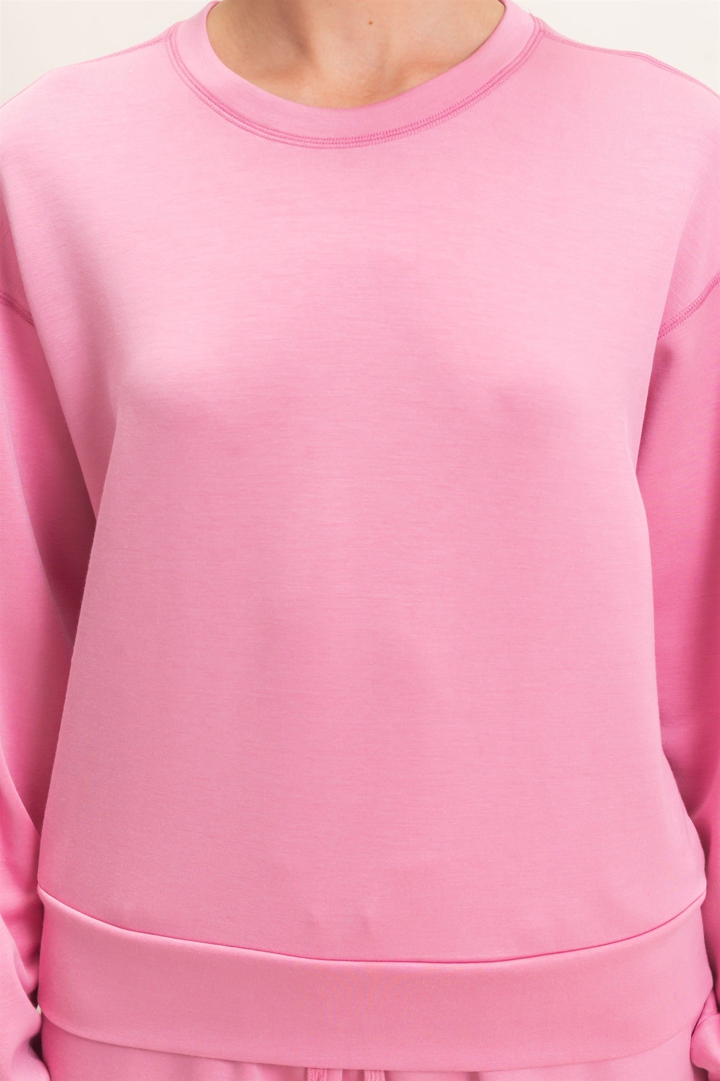 Wholesale Crew Neck Sweatshirt Sweatshirts DZ26C966 PINK DOUBLE ZERO