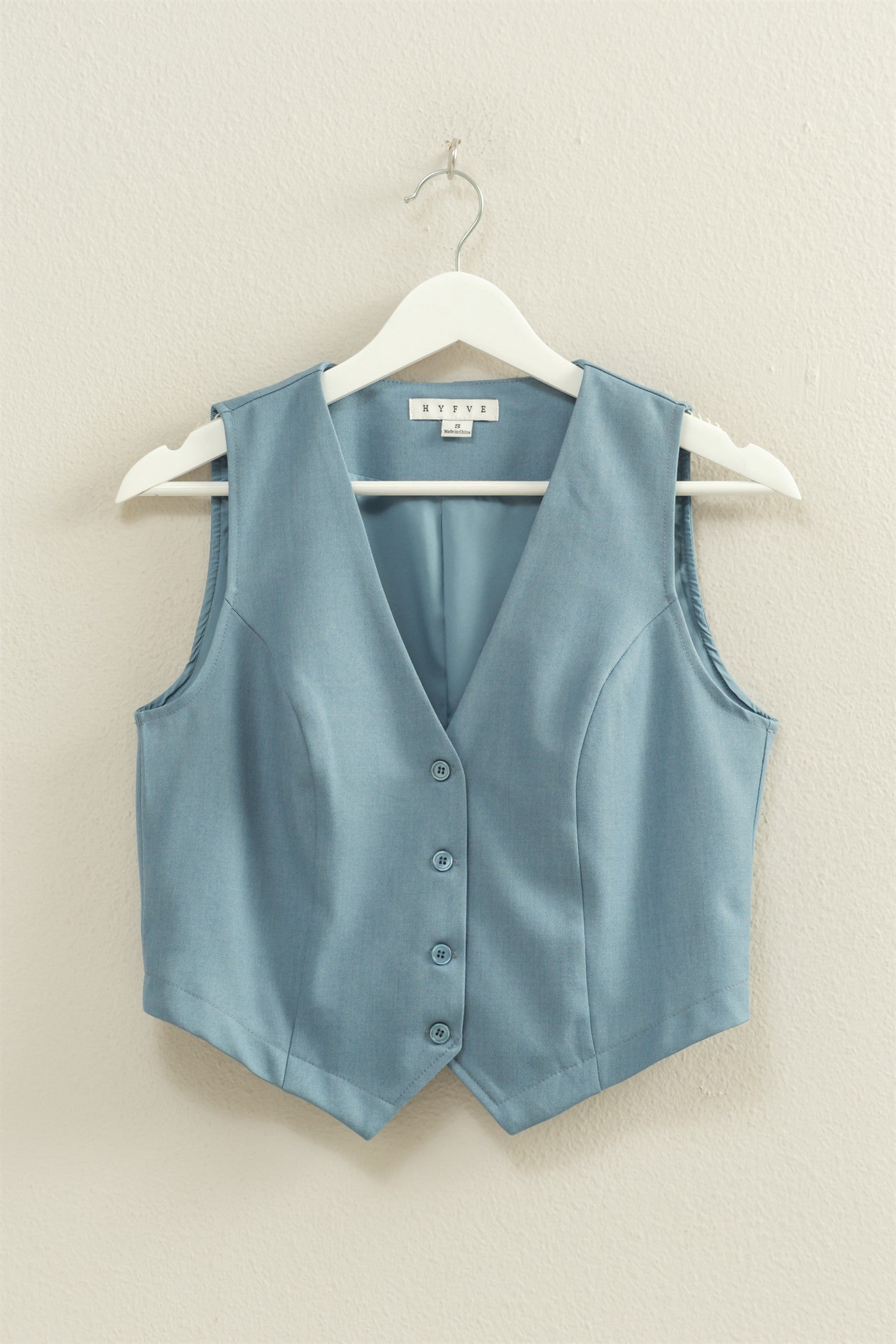 Wholesale Chic Sleeveless Vest Clothing Tops HF25C893 BLUE HYFVE