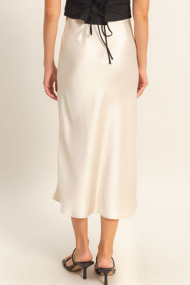 Wholesale Satin Midi Skirt Skirts DZ26A050 ALPACA DOUBLE ZERO