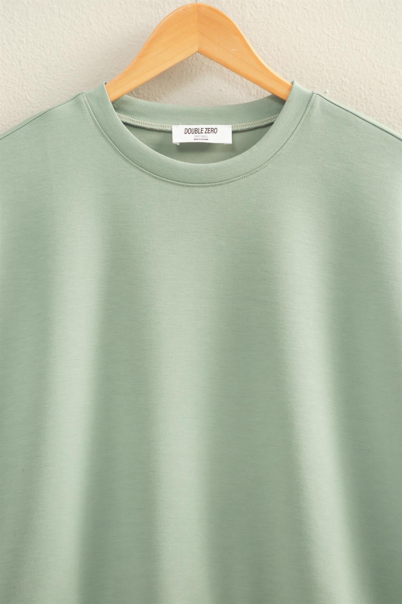 Wholesale Crew Neck Short Dolman Sleeve Top Clothing Tops DZ26C205 SAGE GREEN DOUBLE ZERO