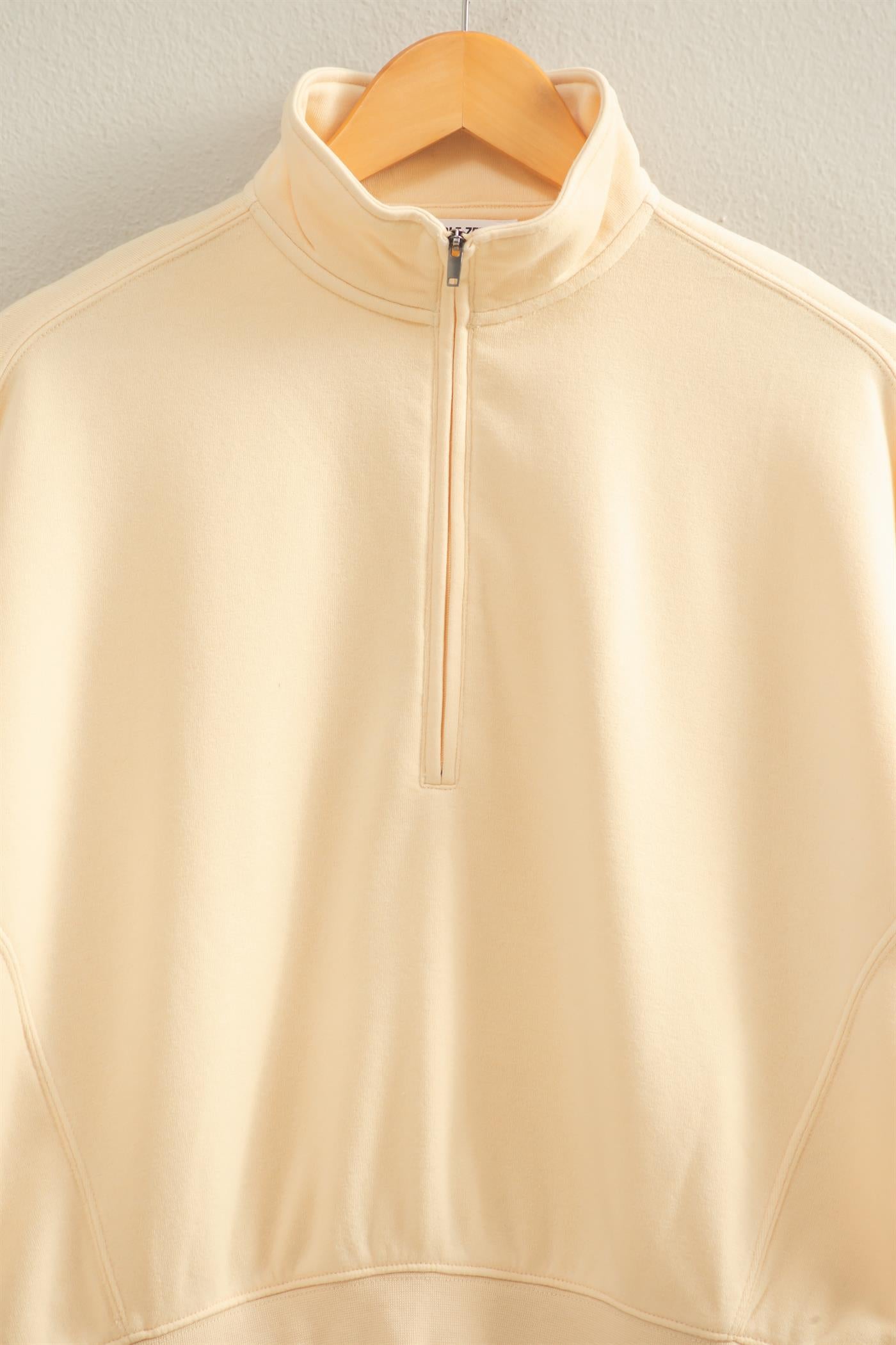 Wholesale Love This Way Half-Zip Sweatshirt Sweatshirts DZ25C908 ALPACA DOUBLE ZERO