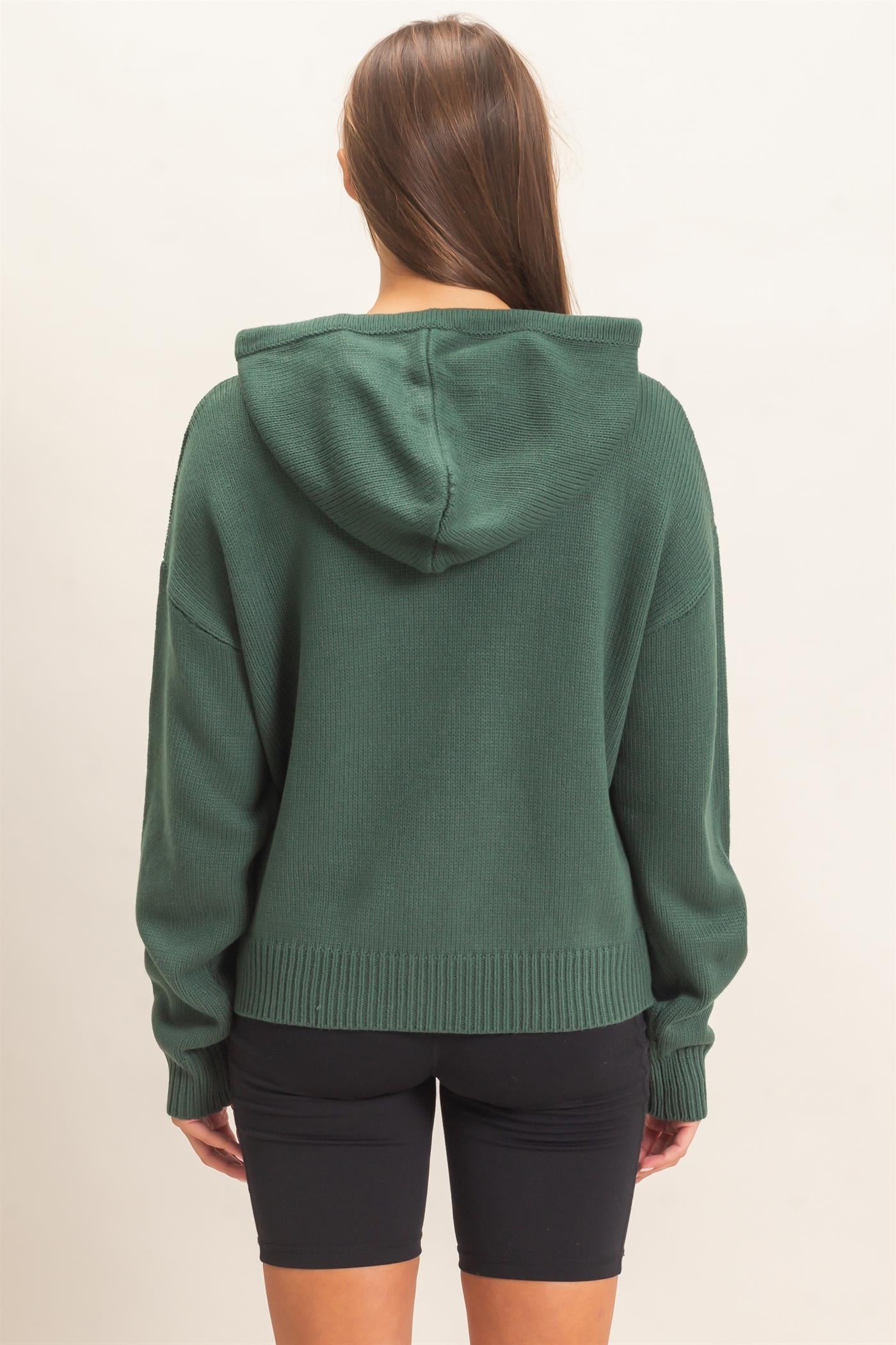 Wholesale Star Hooded Sweater Hoodies DZ26E811 DARK GREEN DOUBLE ZERO