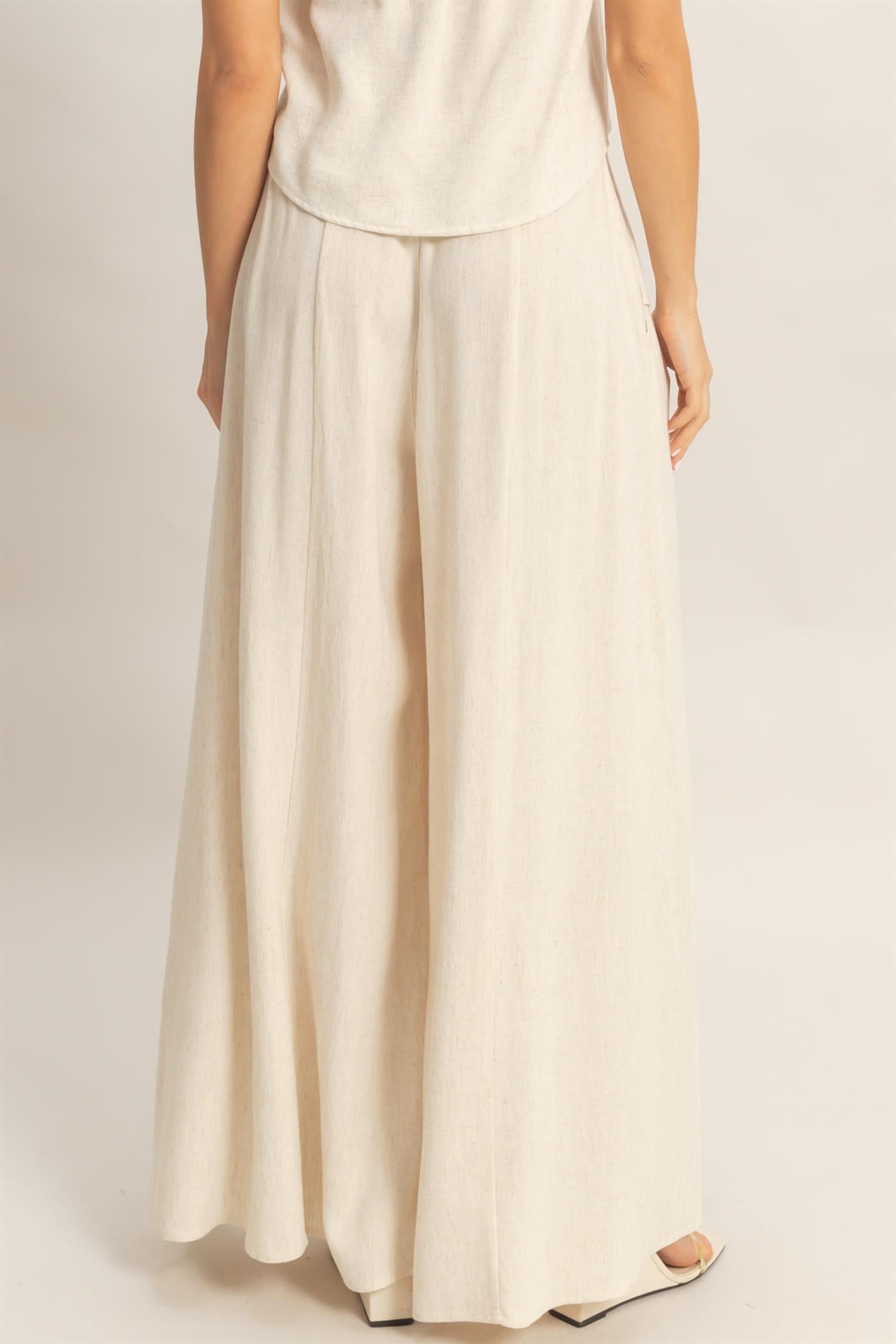 Wholesale Wide-Leg Flap Pocket Pants Pants HF26C302 OATMEAL HYFVE