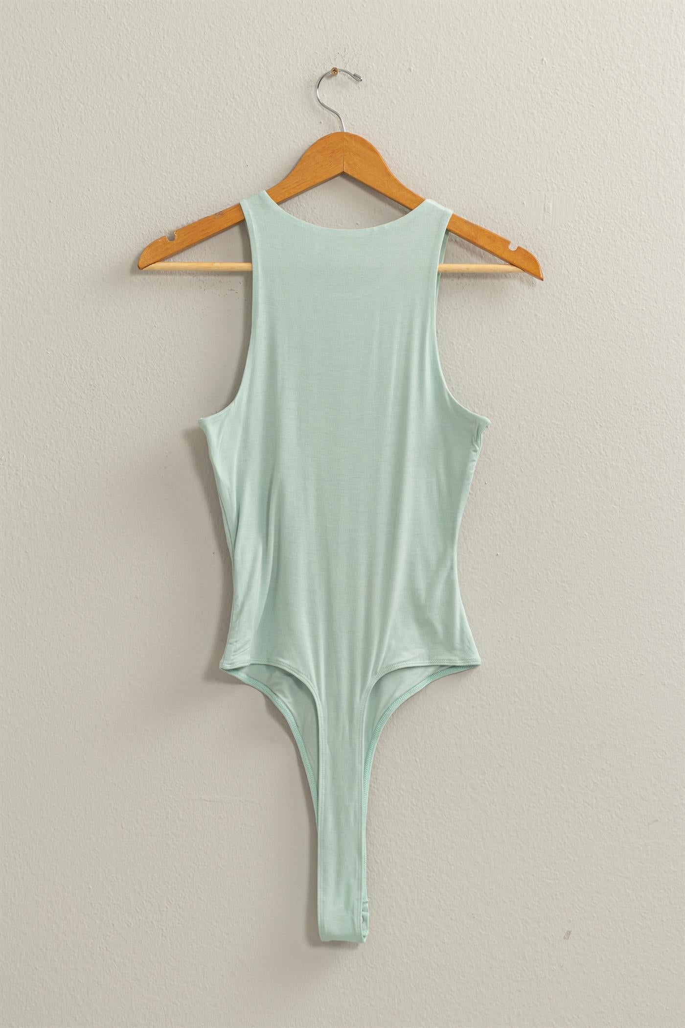 Wholesale Sleeveless Tank Top Bodysuit Clothing Tops DZ24A893-D MINT DOUBLE ZERO