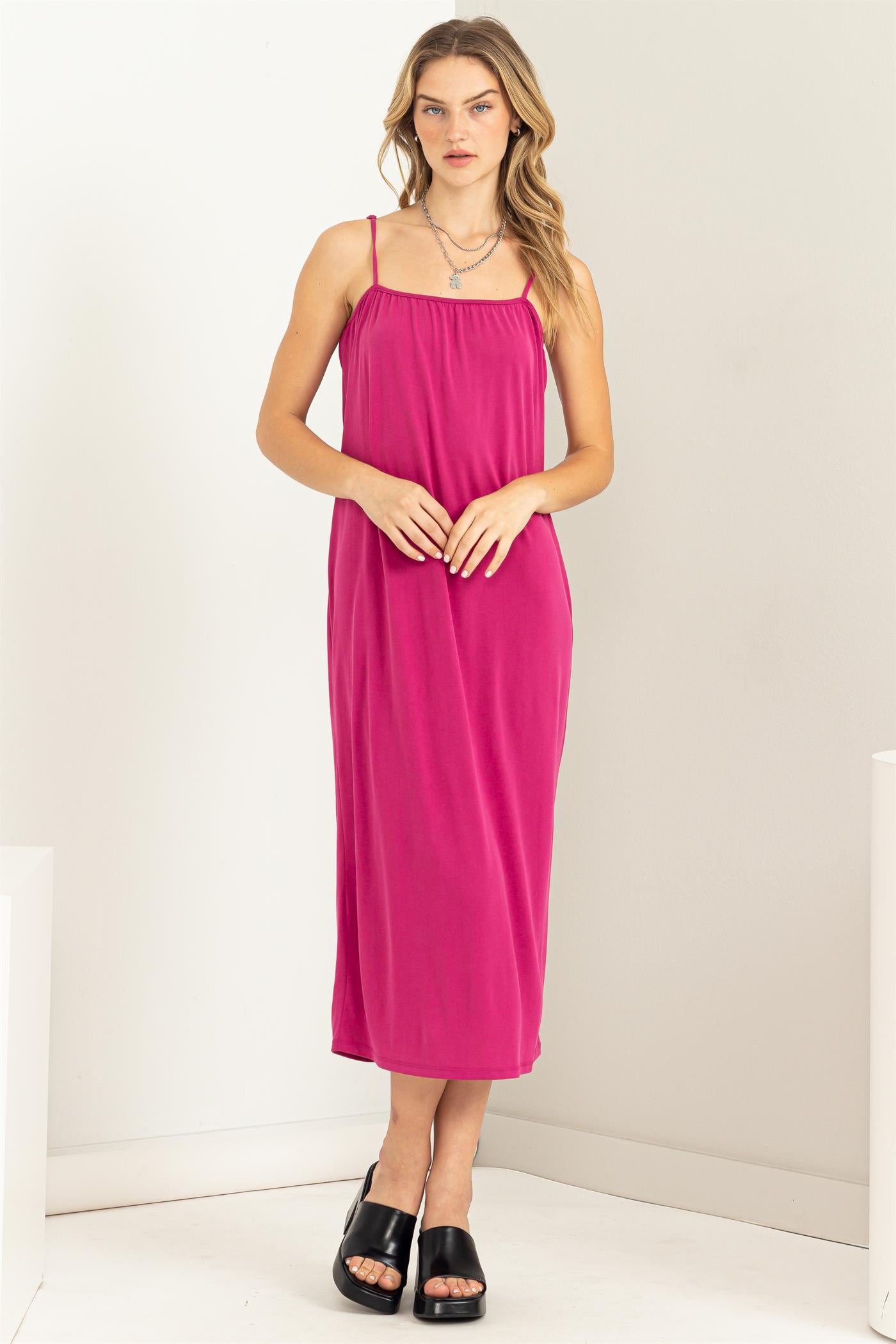 Wholesale Extra Love Tie-Back Midi Dress Dresses DZ22G696 JAM DOUBLE ZERO