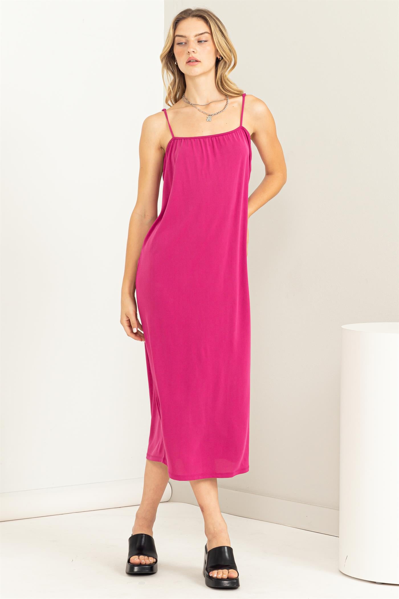 Wholesale Extra Love Tie-Back Midi Dress Dresses DZ22G696 JAM DOUBLE ZERO