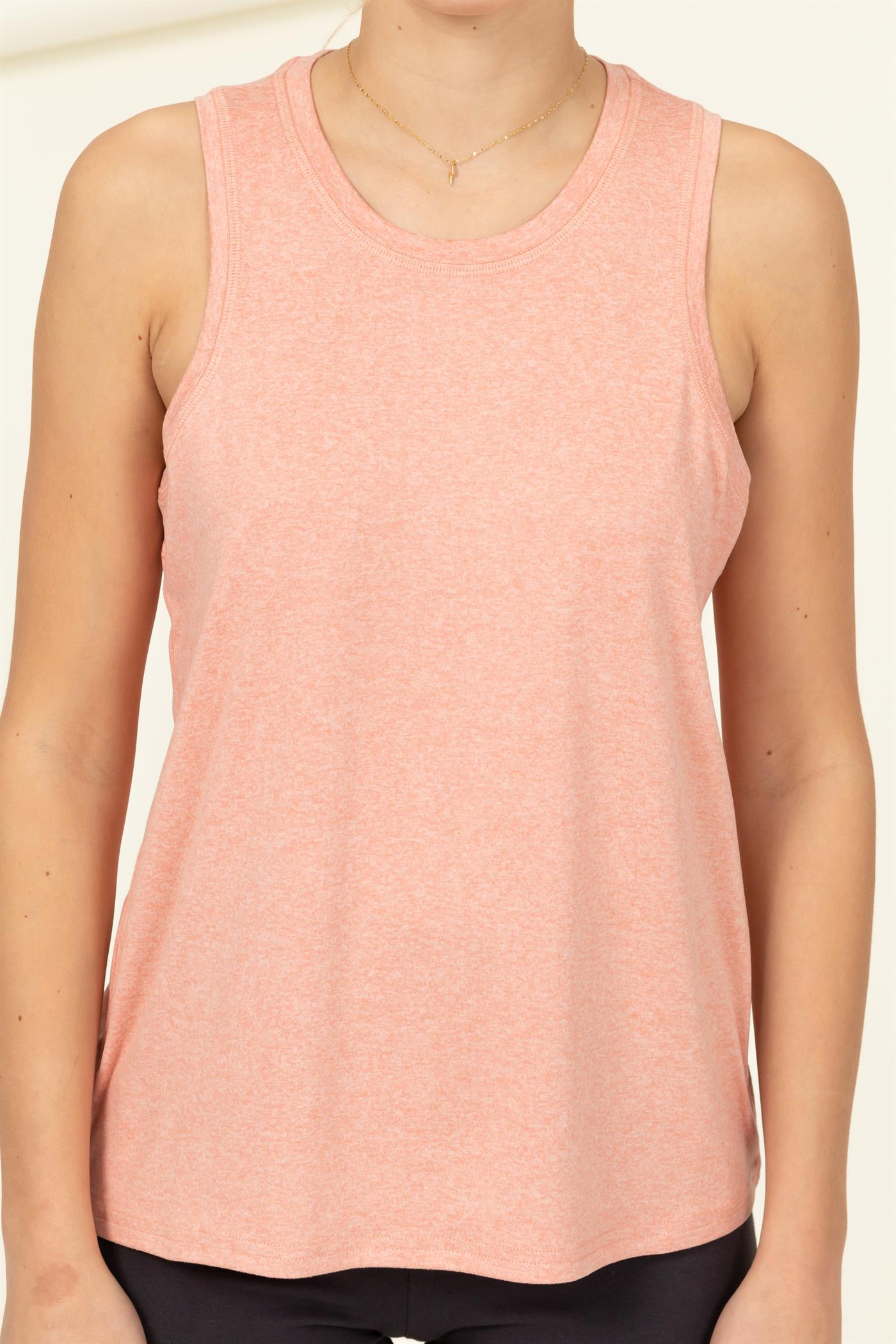 Wholesale Basic Sleeveless Top Clothing Tops DZ22E869 TEAK ROSE DOUBLE ZERO