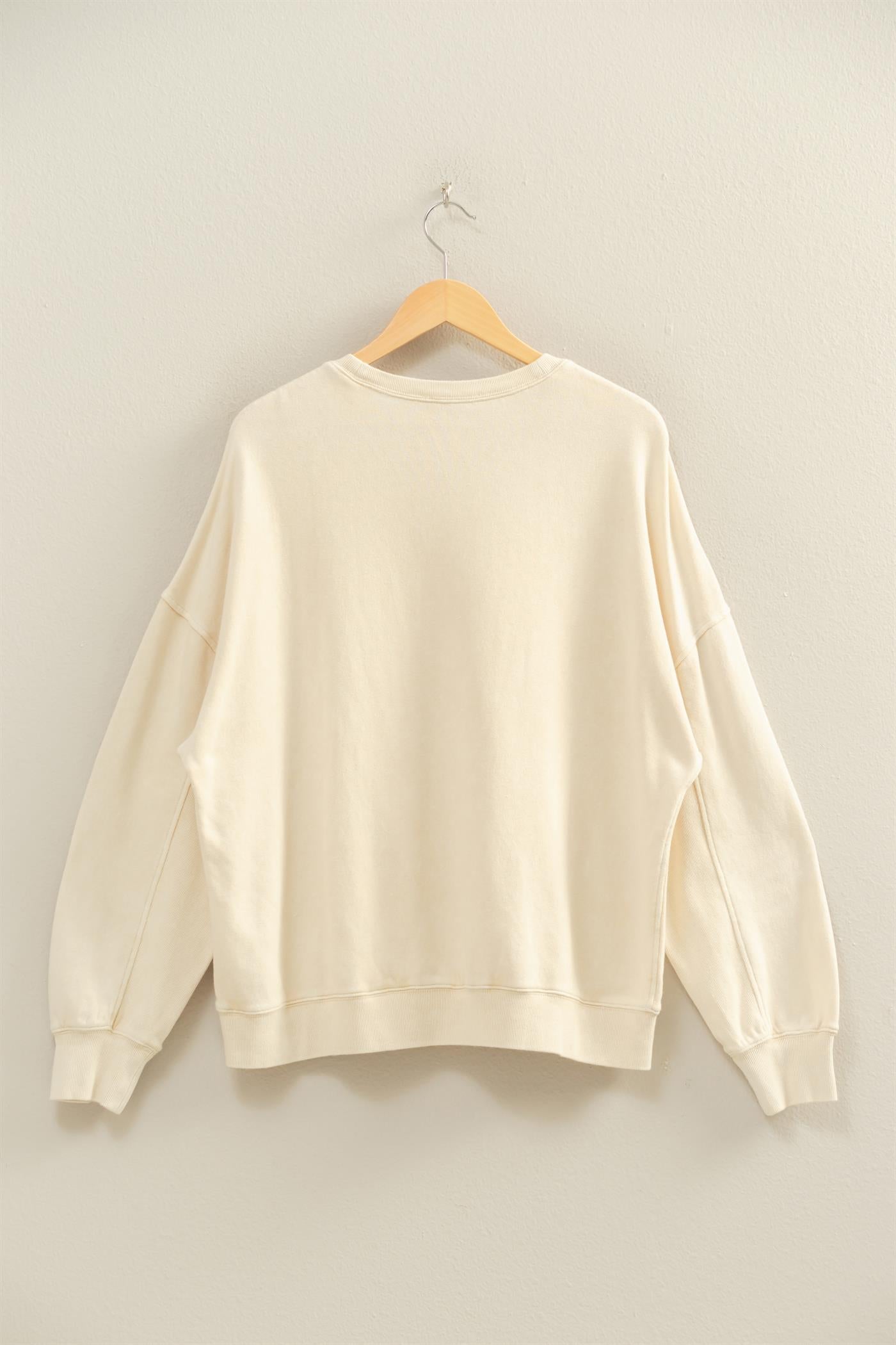 Wholesale Acid Wash Oversized Sweatshirt Sweatshirts DZ26A984 ALPACA DOUBLE ZERO