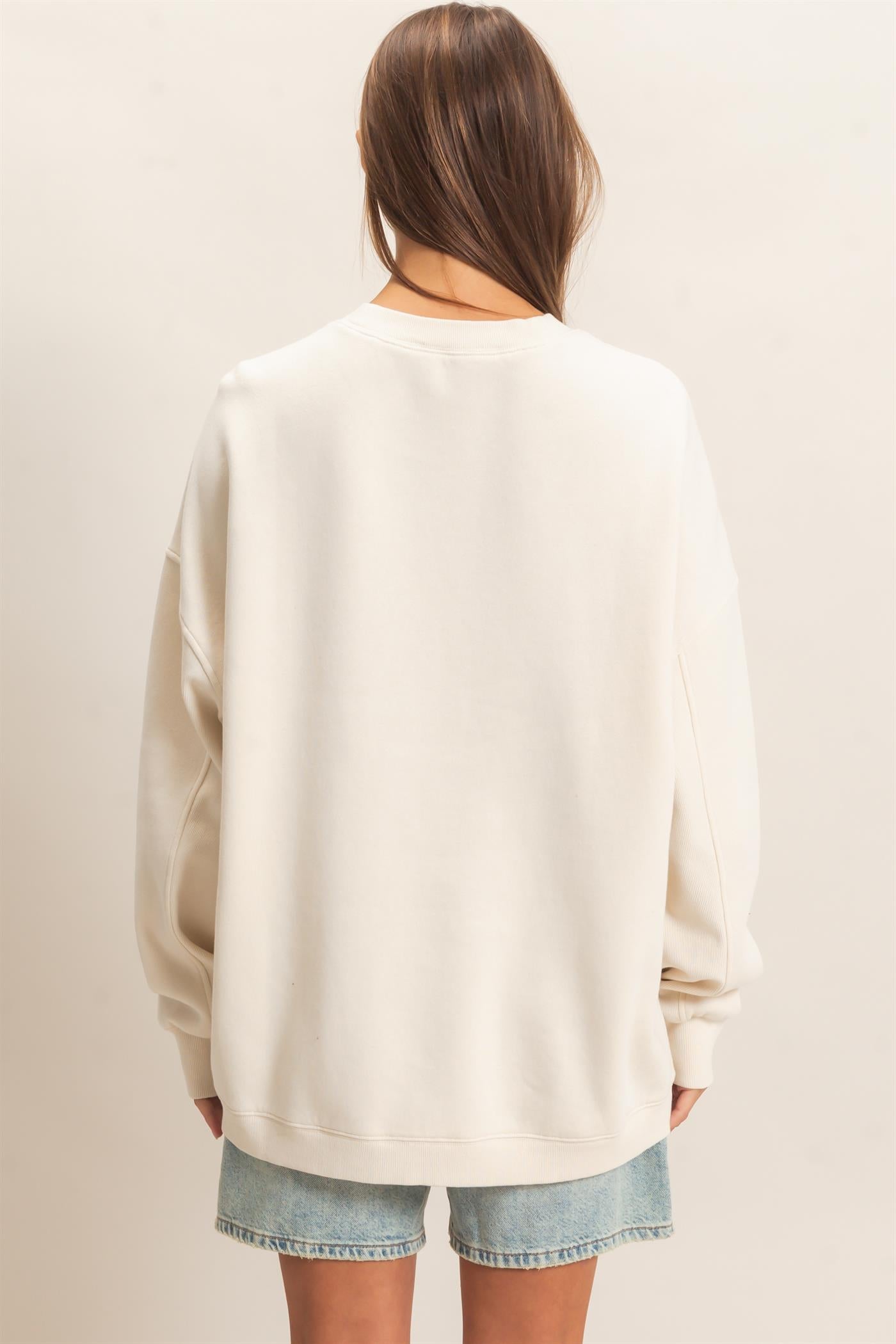 Wholesale Acid Wash Crew Neck Long Sleeve Sweatshirt Sweatshirts DZ26E268 ALPACA DOUBLE ZERO