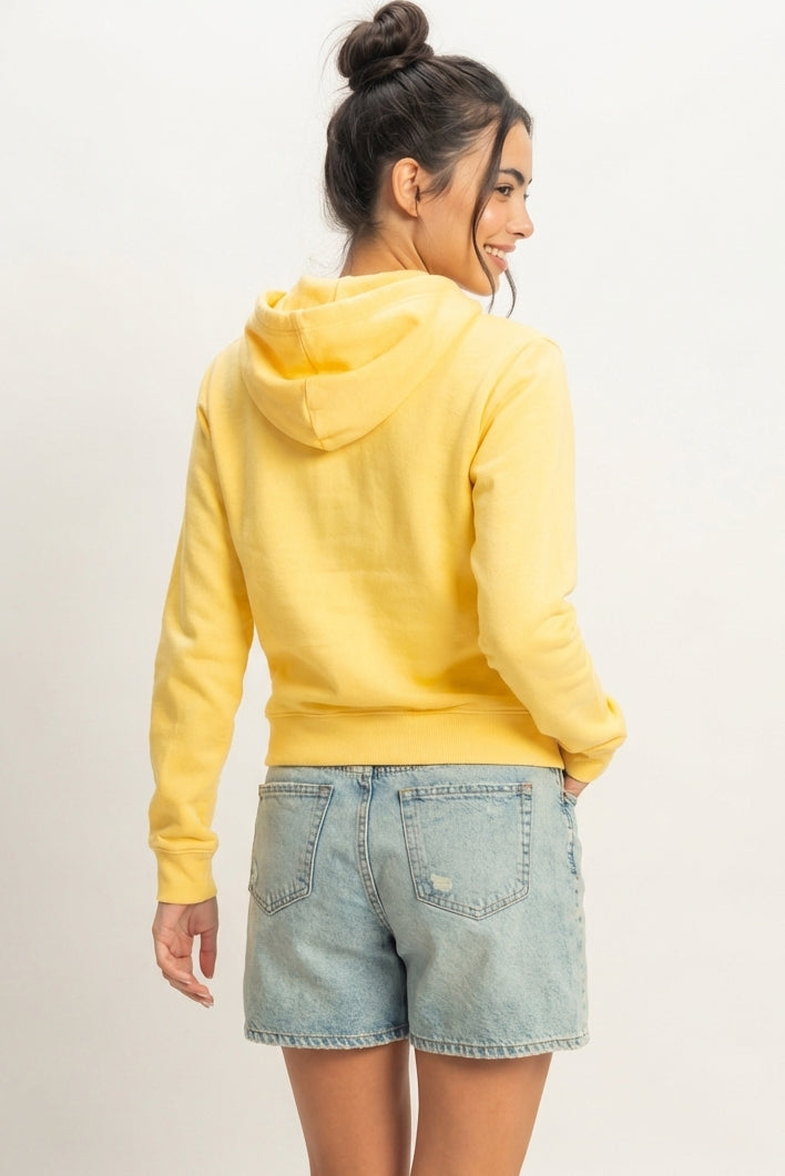 Wholesale Long Sleeve Pullover Hoodie Clothing Tops DZ24A320 BANANA CREAM DOUBLE ZERO