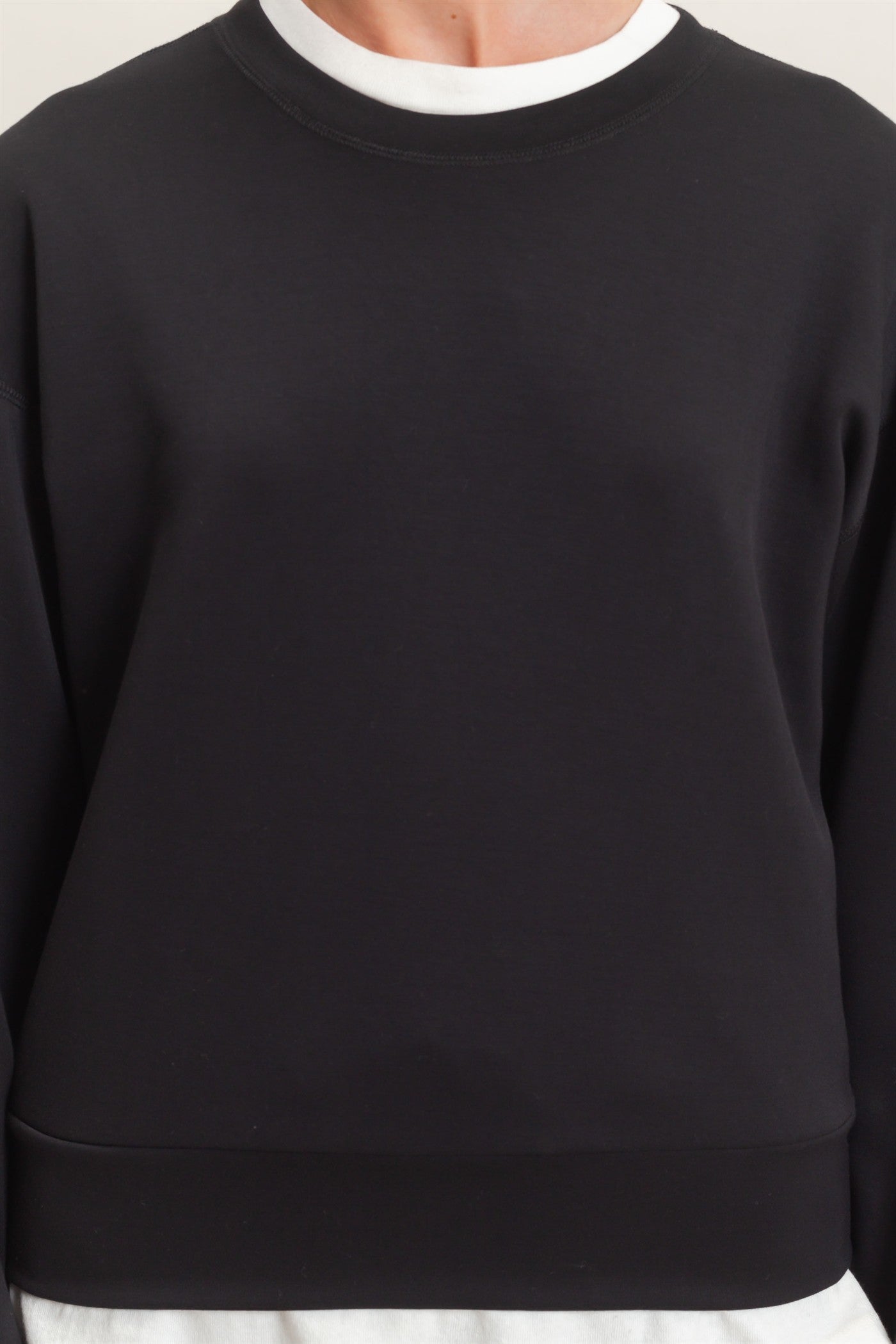 Wholesale Crew Neck Sweatshirt Sweatshirts DZ26C966 BLACK DOUBLE ZERO