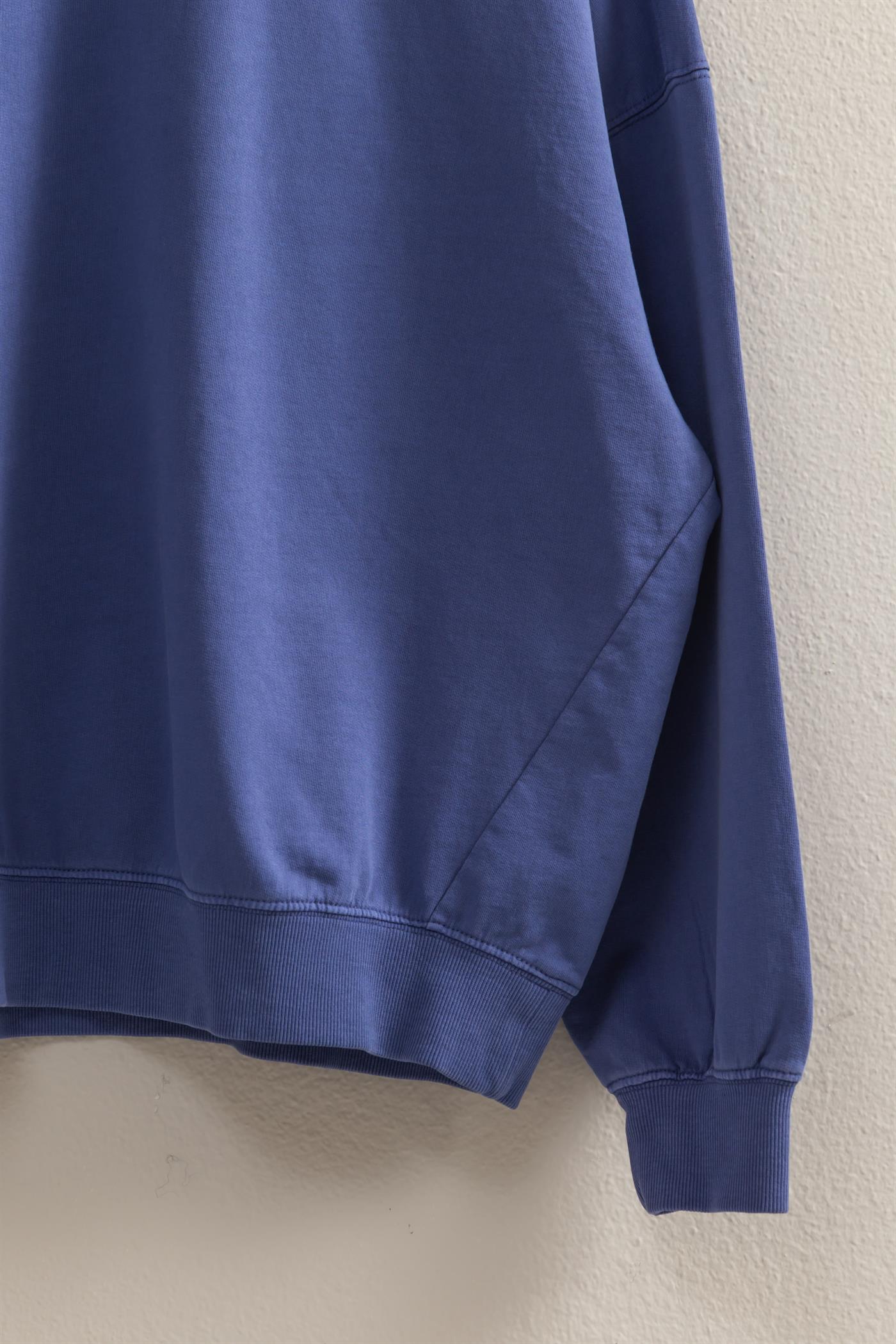 Wholesale Warm Long Sleeve French Terry Sweatshirt Sweatshirts DZ25C733 DUSTY INDIGO HYFVE