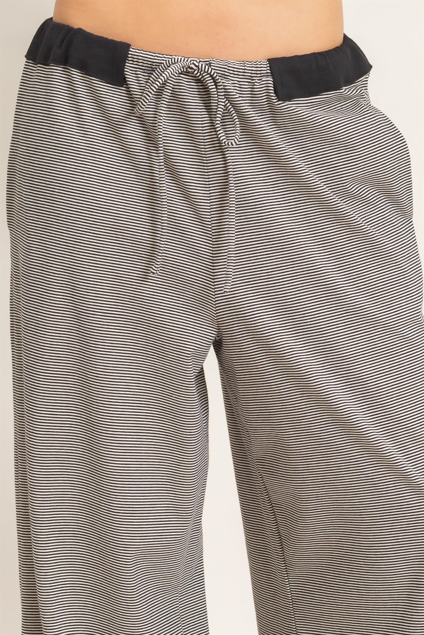 Wholesale Striped Wide-Leg Pants Pants HF26E818 BLACK HYFVE