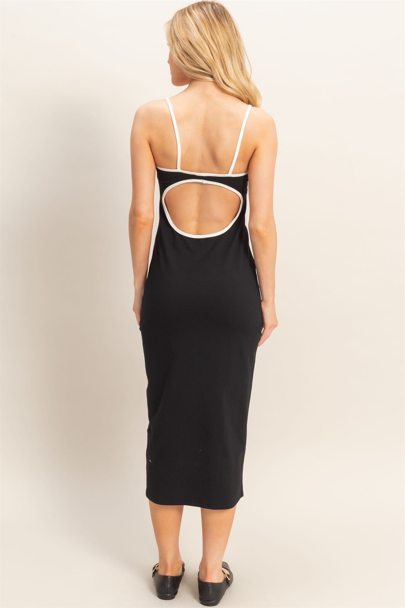 Wholesale Spaghetti Strap Bodycon Dress Dresses HF26A637 BLACK HYFVE