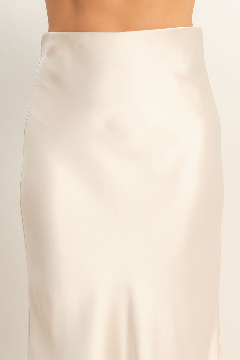 Wholesale Satin Midi Skirt Skirts DZ26A050 ALPACA DOUBLE ZERO