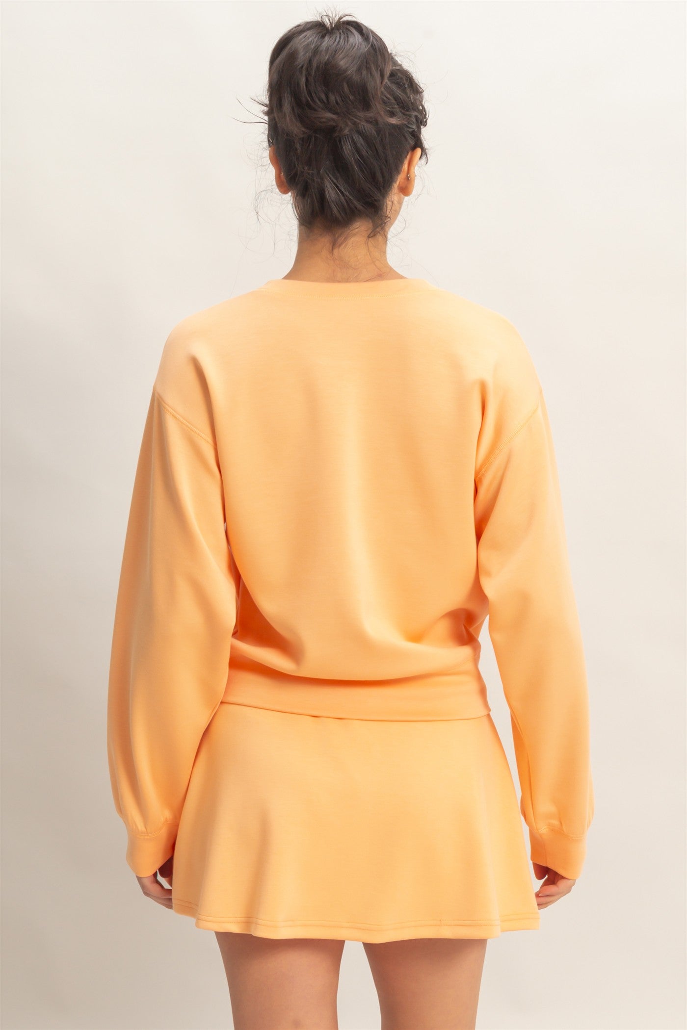 Wholesale Crew Neck Sweatshirt Sweatshirts DZ26C167 APRICOT DOUBLE ZERO