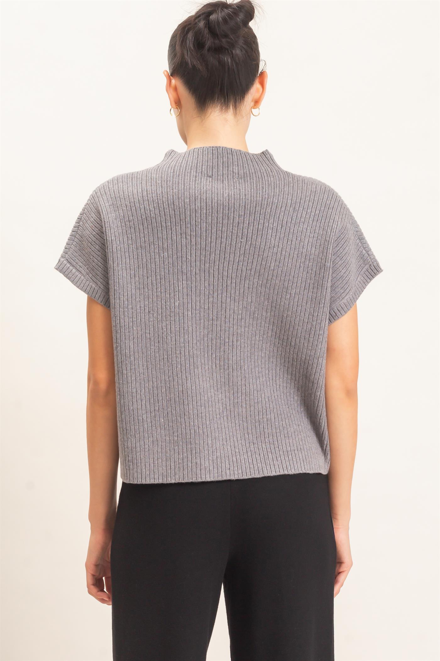 Wholesale Ribbed Dolman Sweater Sweaters HF26E835 GRAY HYFVE