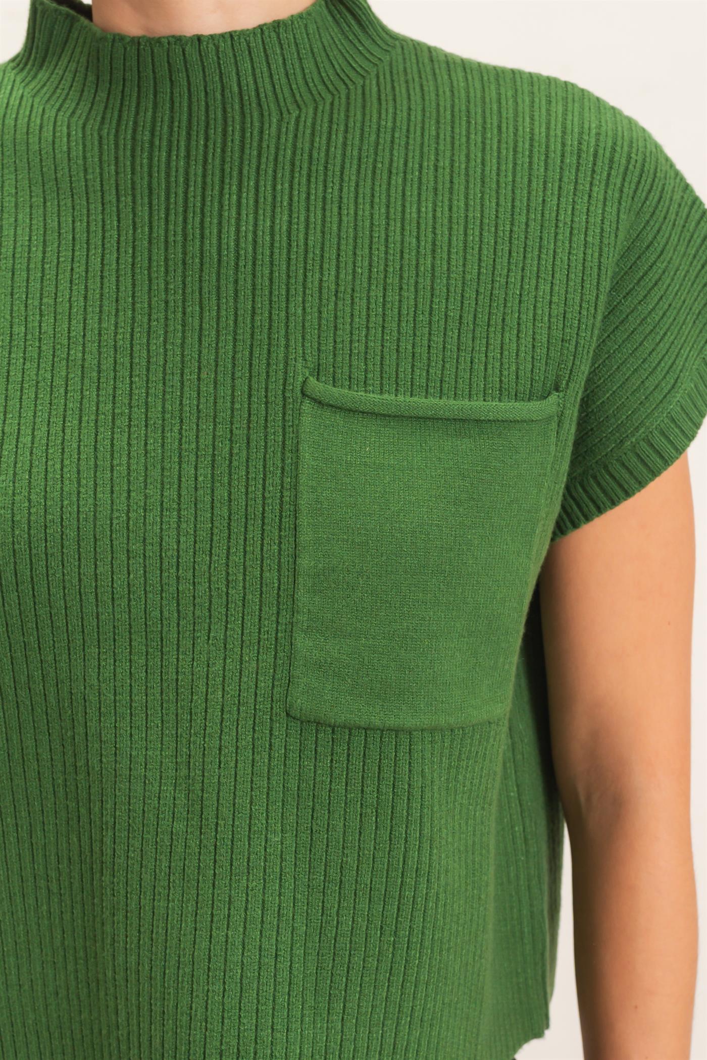 Wholesale Ribbed Dolman Sweater Sweaters HF26E835 GREEN HYFVE