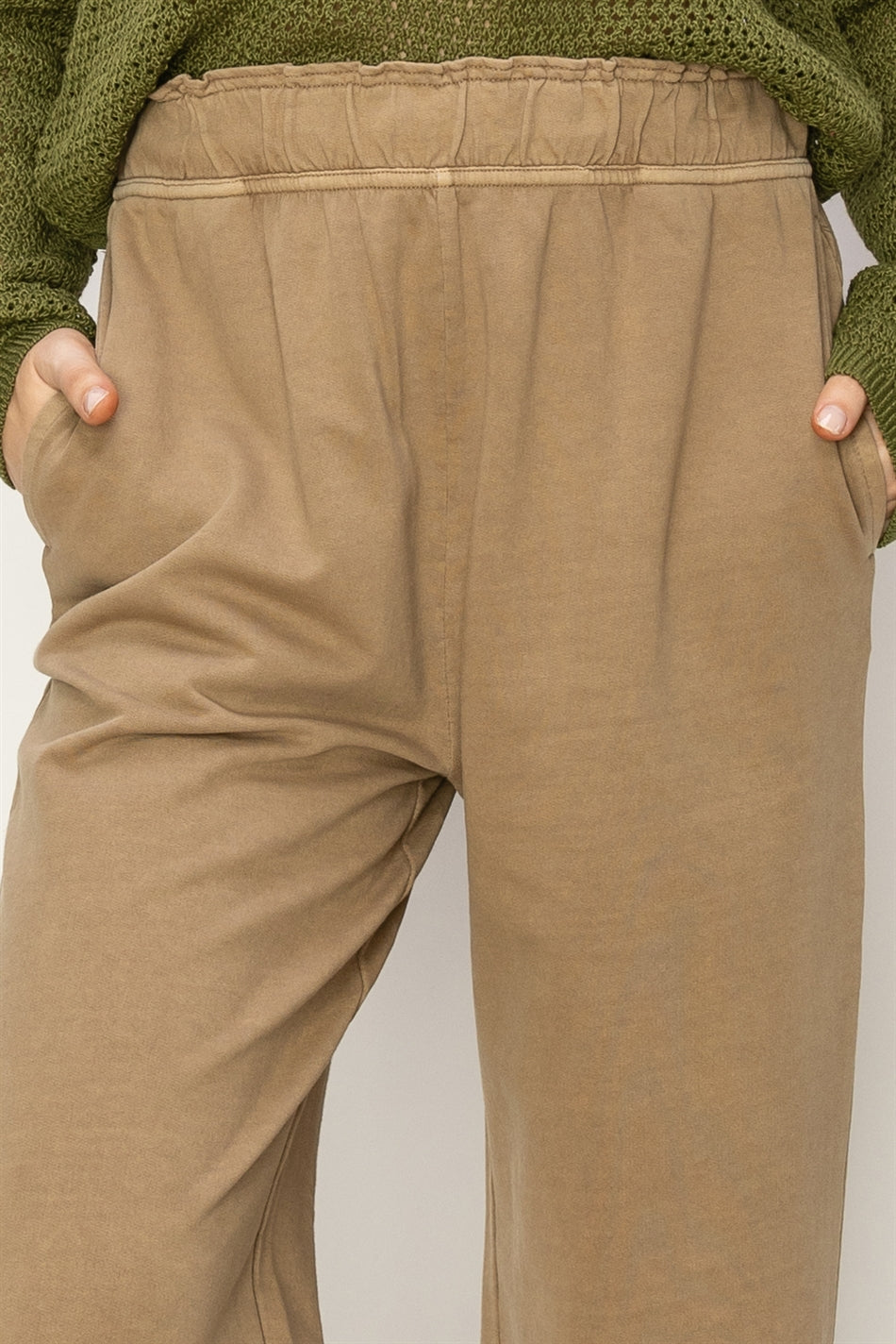 Wholesale High Waist Flare Pants Pants DZ24C346-D MOCHA BROWN DOUBLE ZERO