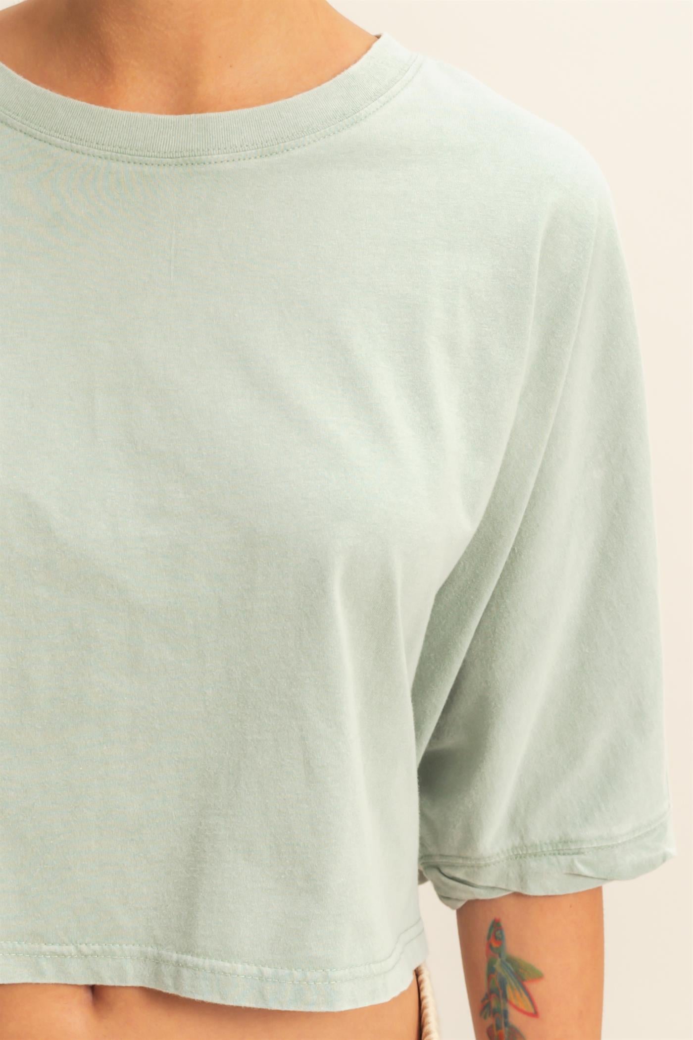 Wholesale Flowy Bat Wing Sleeves Knit Top Clothing Tops DZ25A797 SAGE GREEN DOUBLE ZERO
