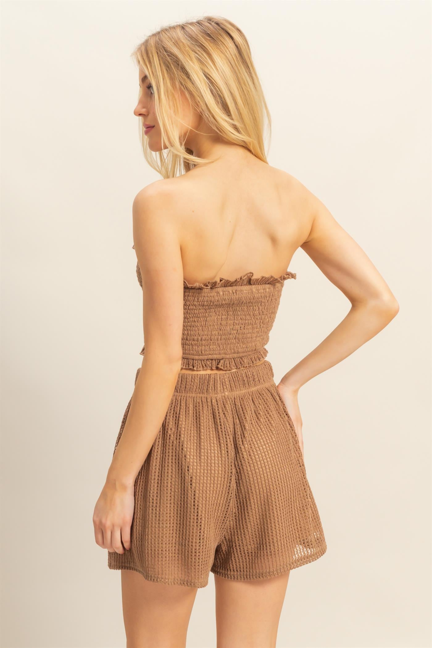 HYFVE Drawstring Hem Short Sleeve Top and Skort Set main image 1