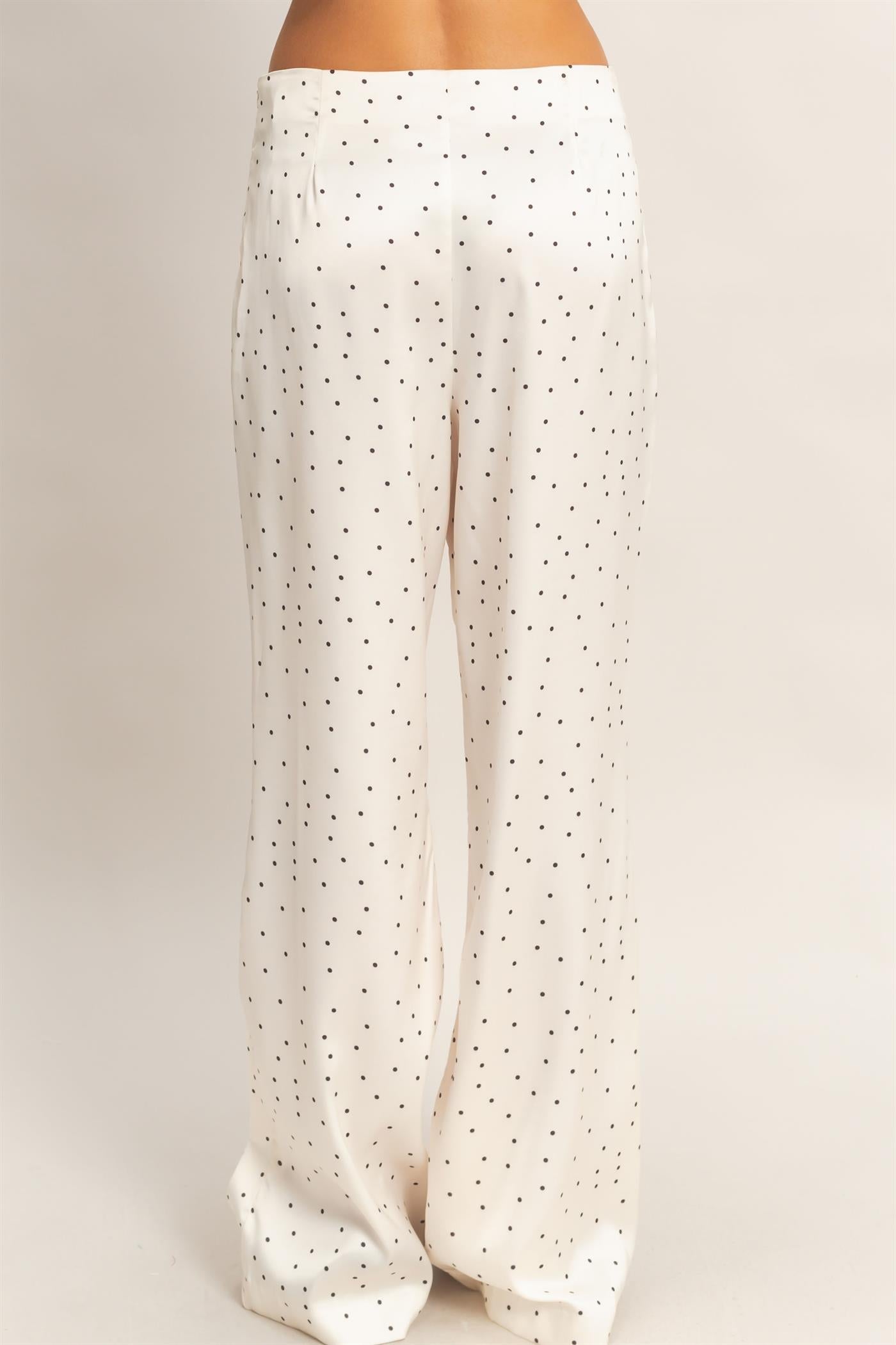 Wholesale Polka Dot Wide-Leg Pants Pants HF26C717 IVORY HYFVE