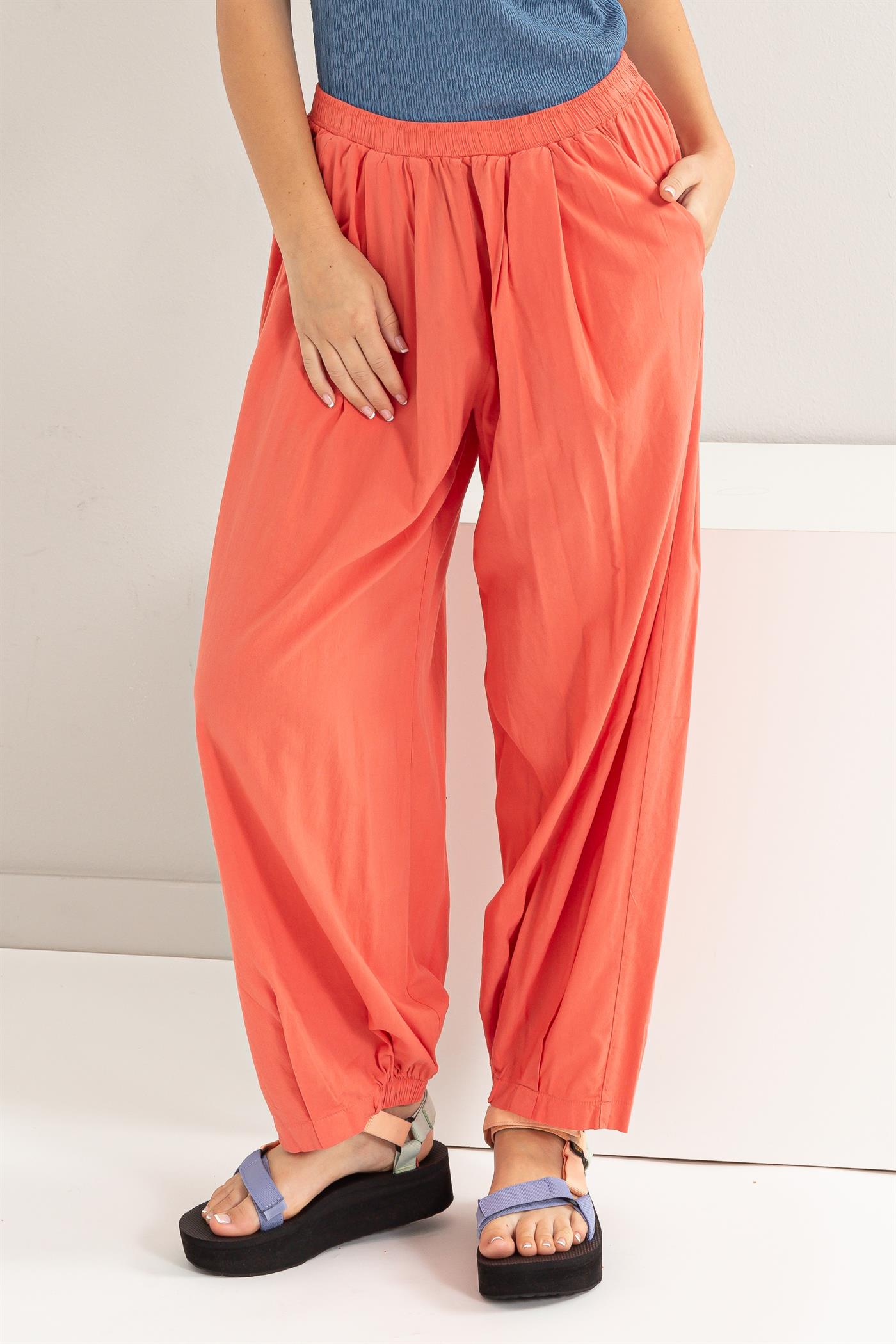 Wholesale Mid Rise Wide Leg Pants Pants DZ24A651 WATERMELON DOUBLE ZERO