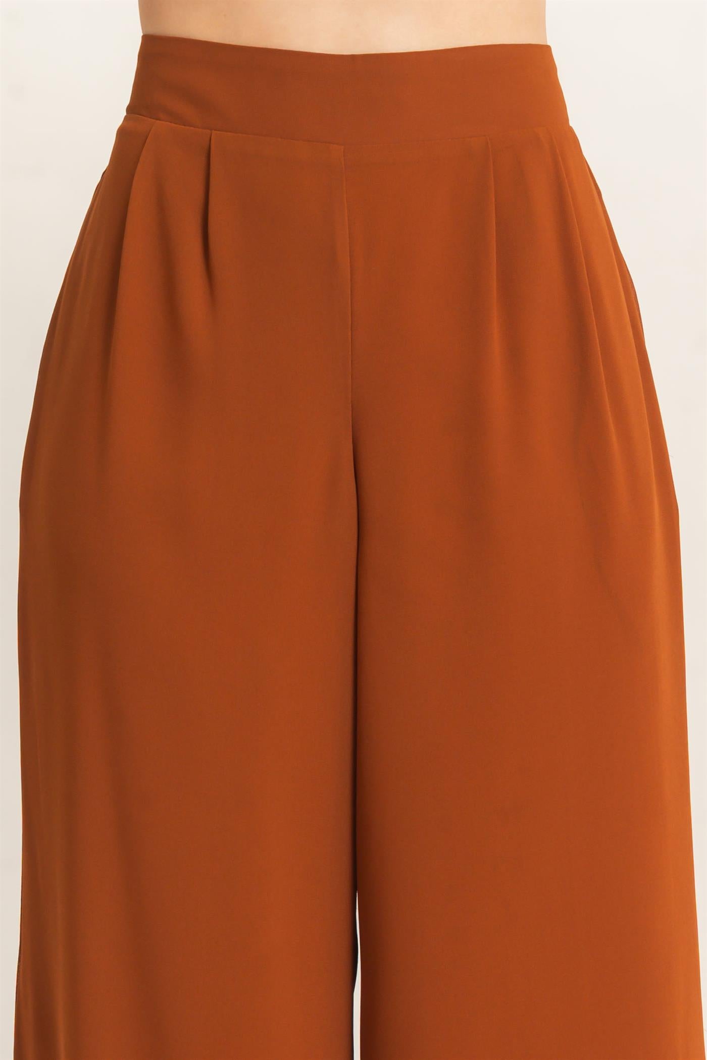Wholesale Wide-Leg High Waist Pants Pants HF26F068-D CAMEL HYFVE