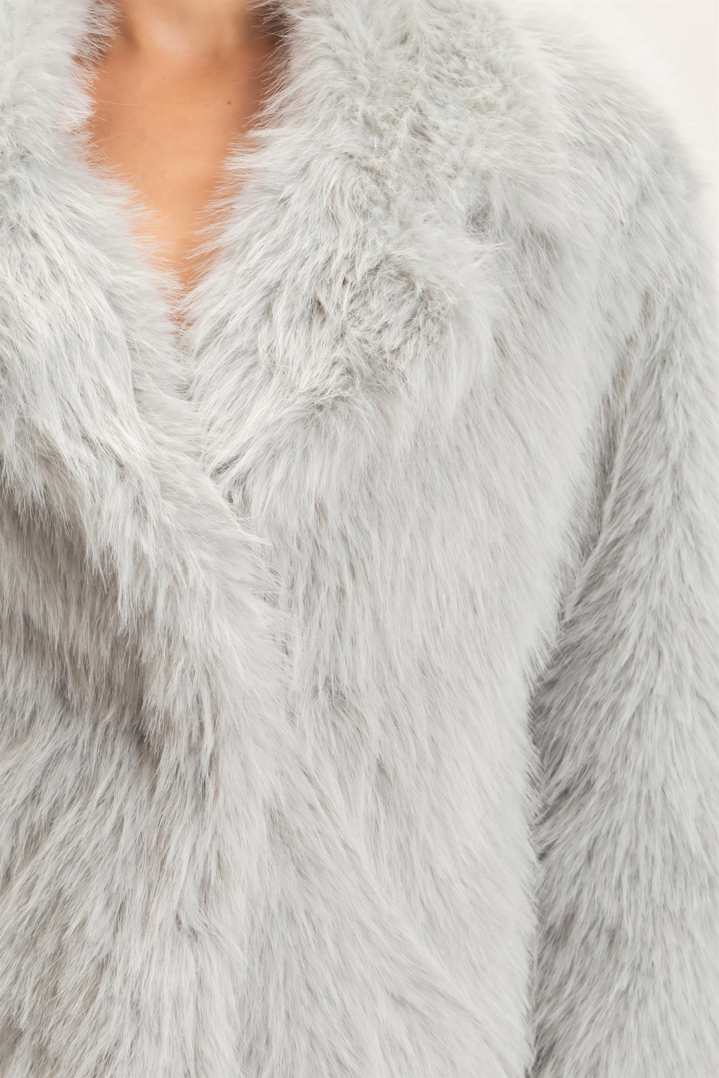Wholesale Shawl Collar Faux Fur Jacket Outerwear HF26F207-D MINT HYFVE