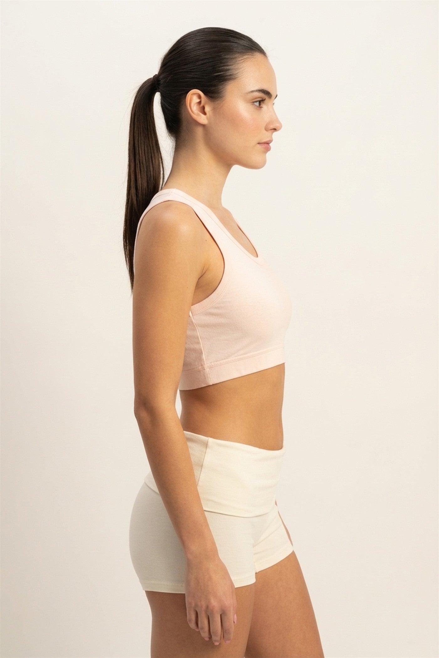 Wholesale Cropped Tank Top Clothing Tops DZ22E360 PASTEL PINK DOUBLE ZERO