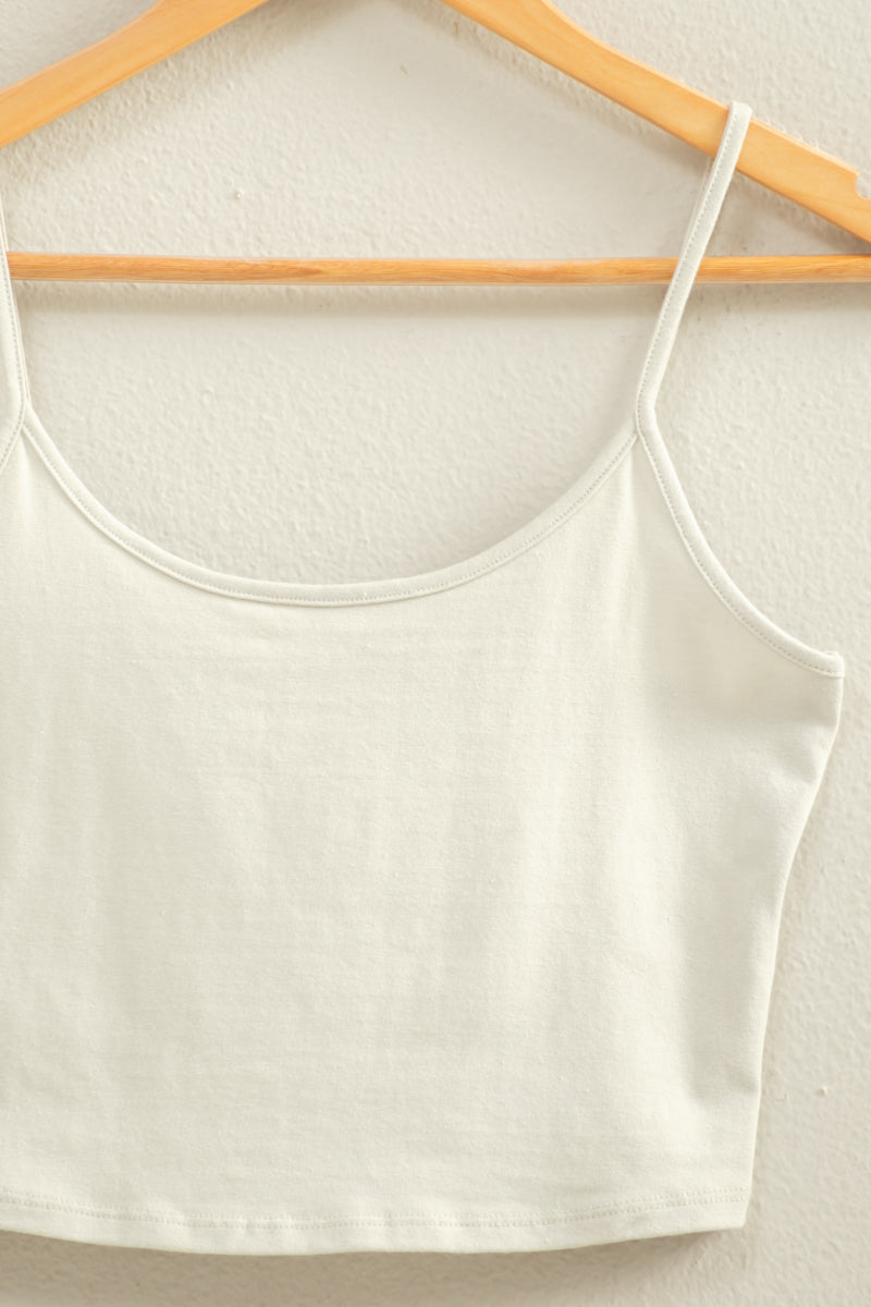 Wholesale Basic Cropped Cami Top Clothing Tops DZ22C818 CERAMIC DOUBLE ZERO